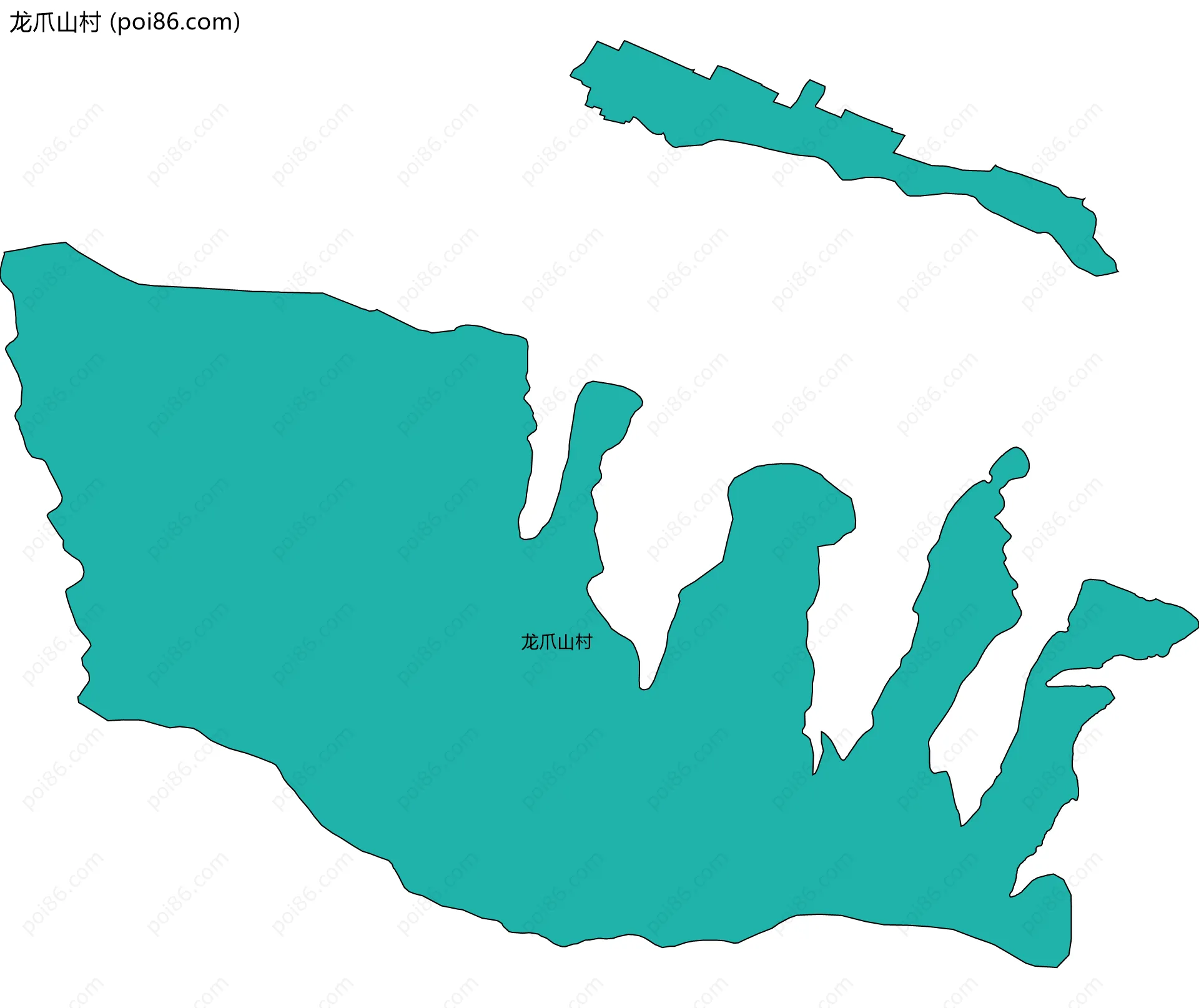 龙爪山村边界地图