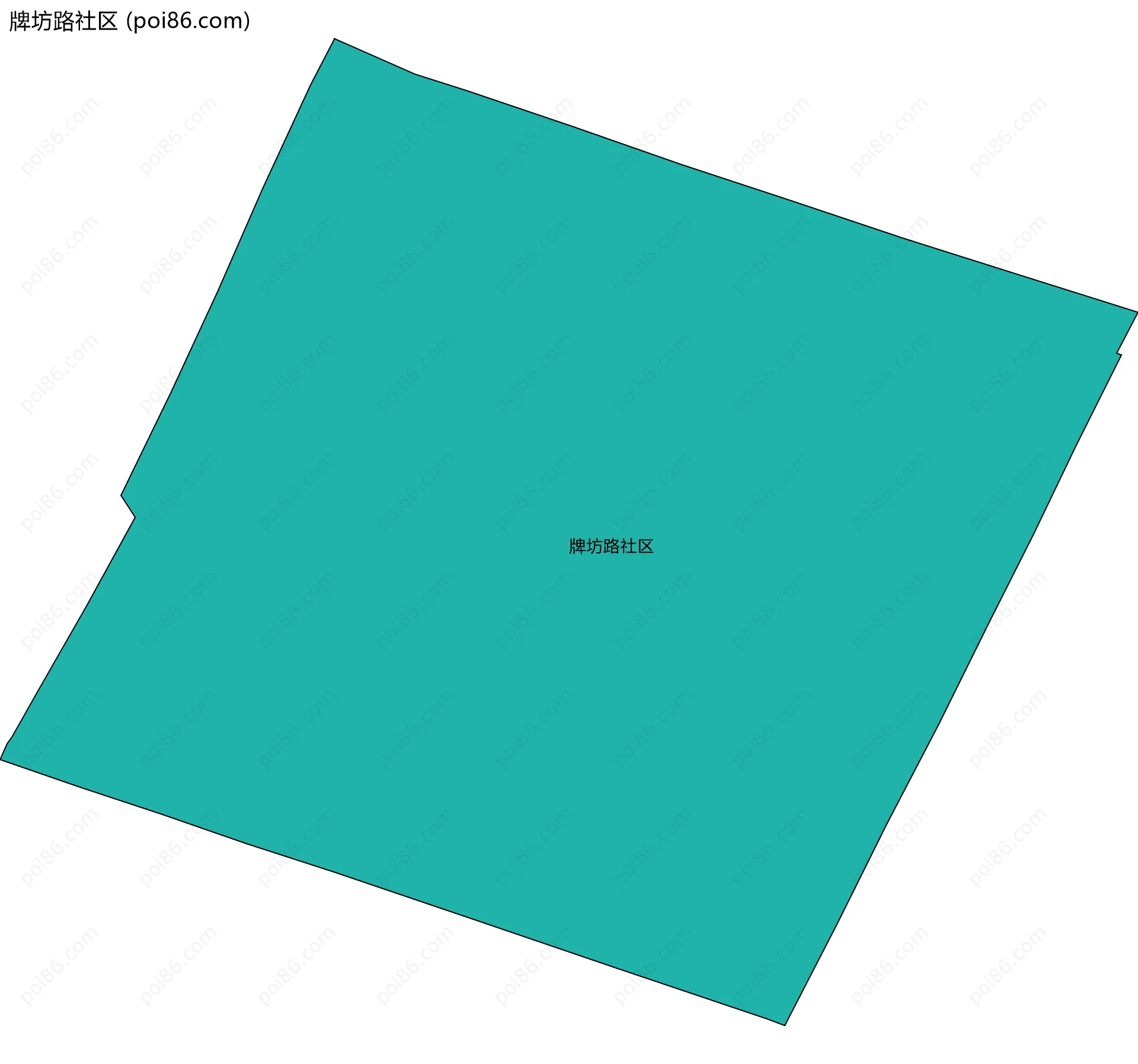 牌坊路社区边界地图