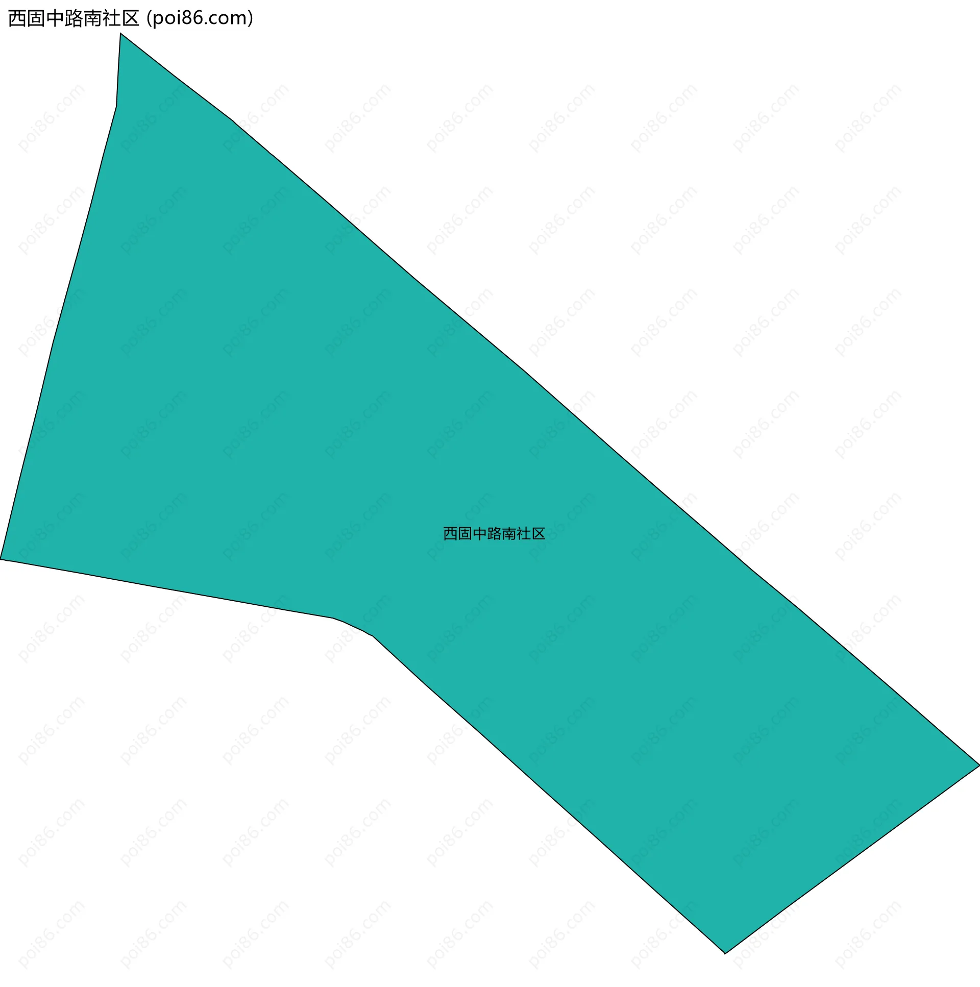 西固中路南社区边界地图