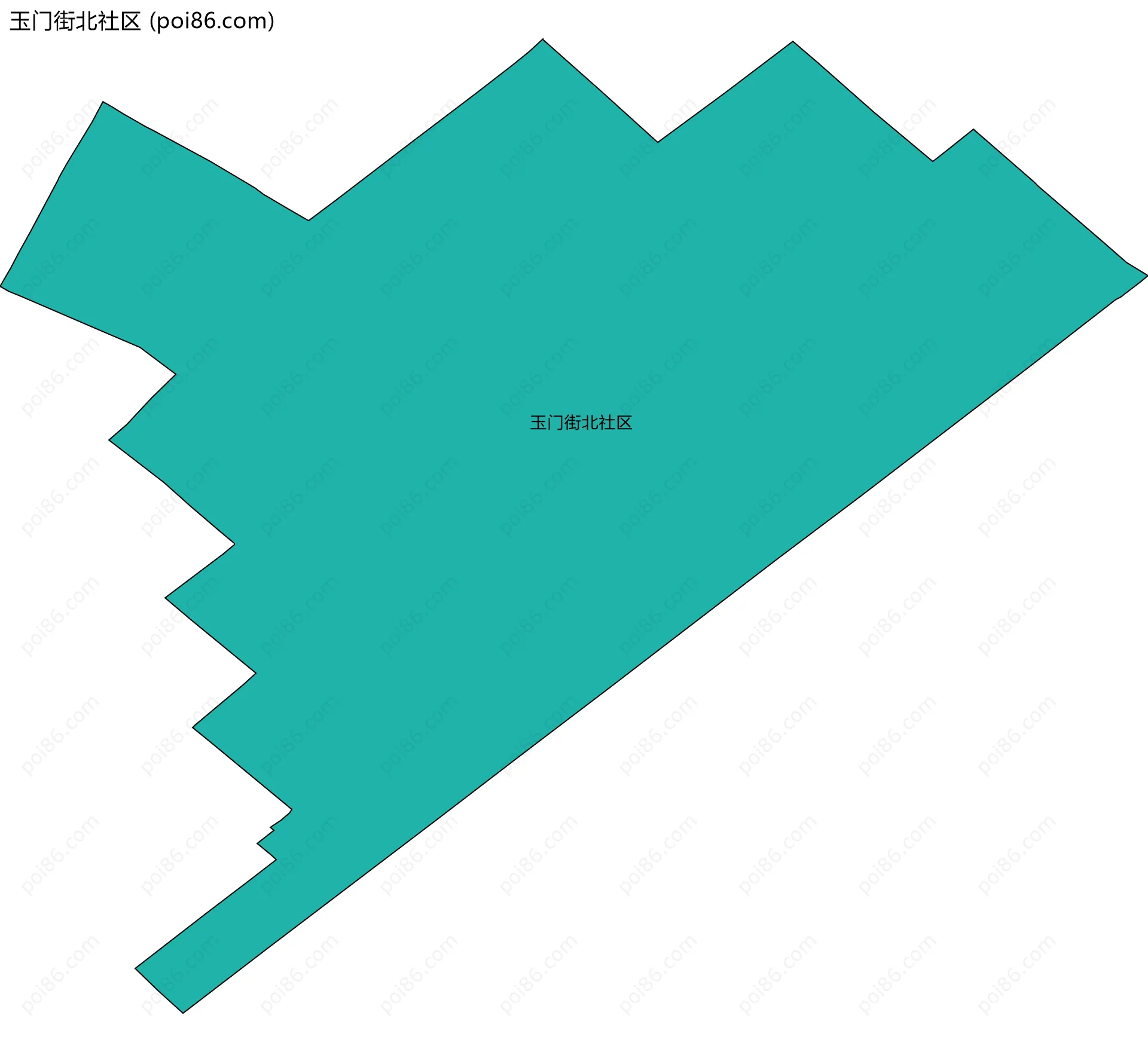 玉门街北社区边界地图