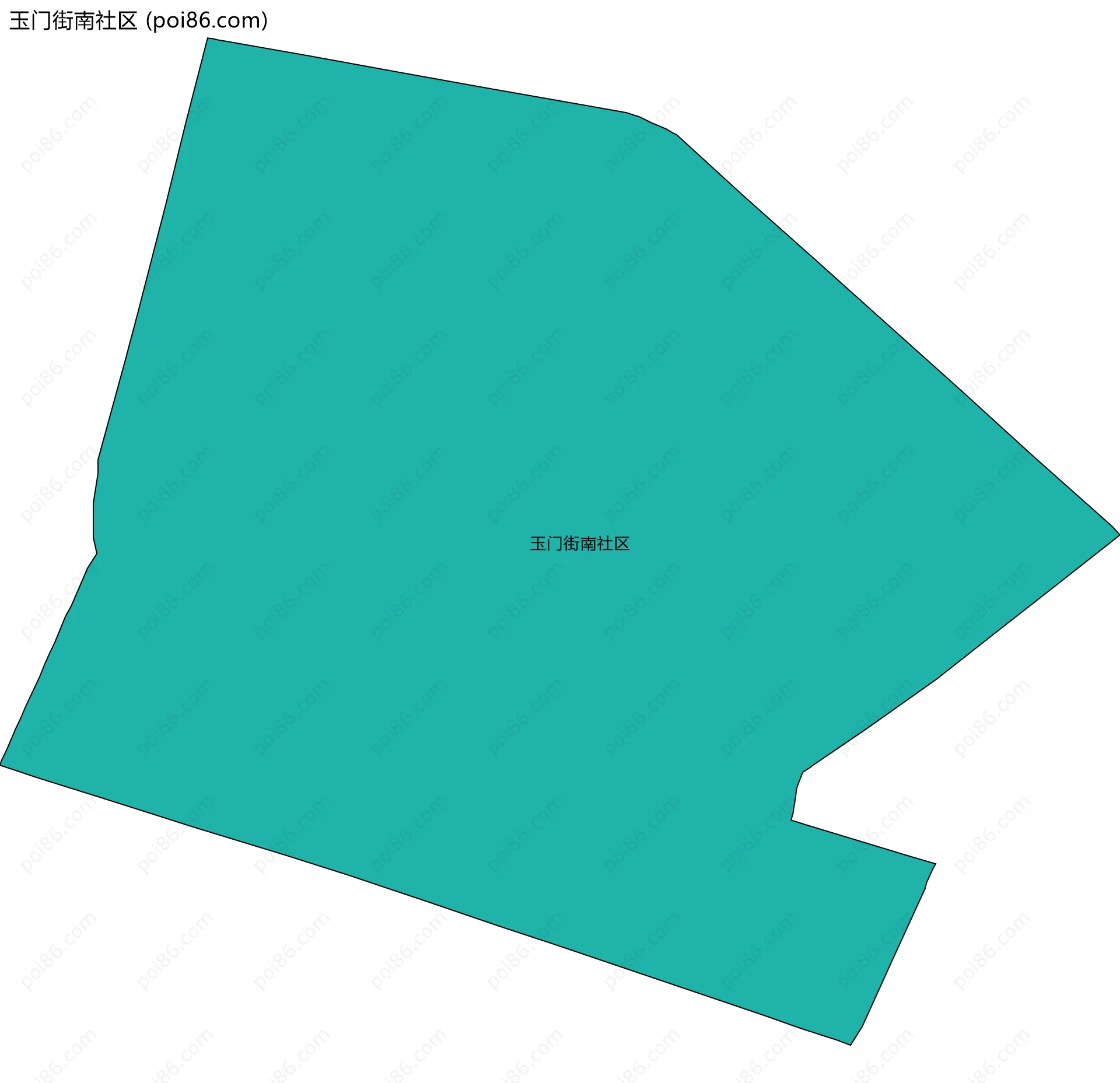 玉门街南社区边界地图