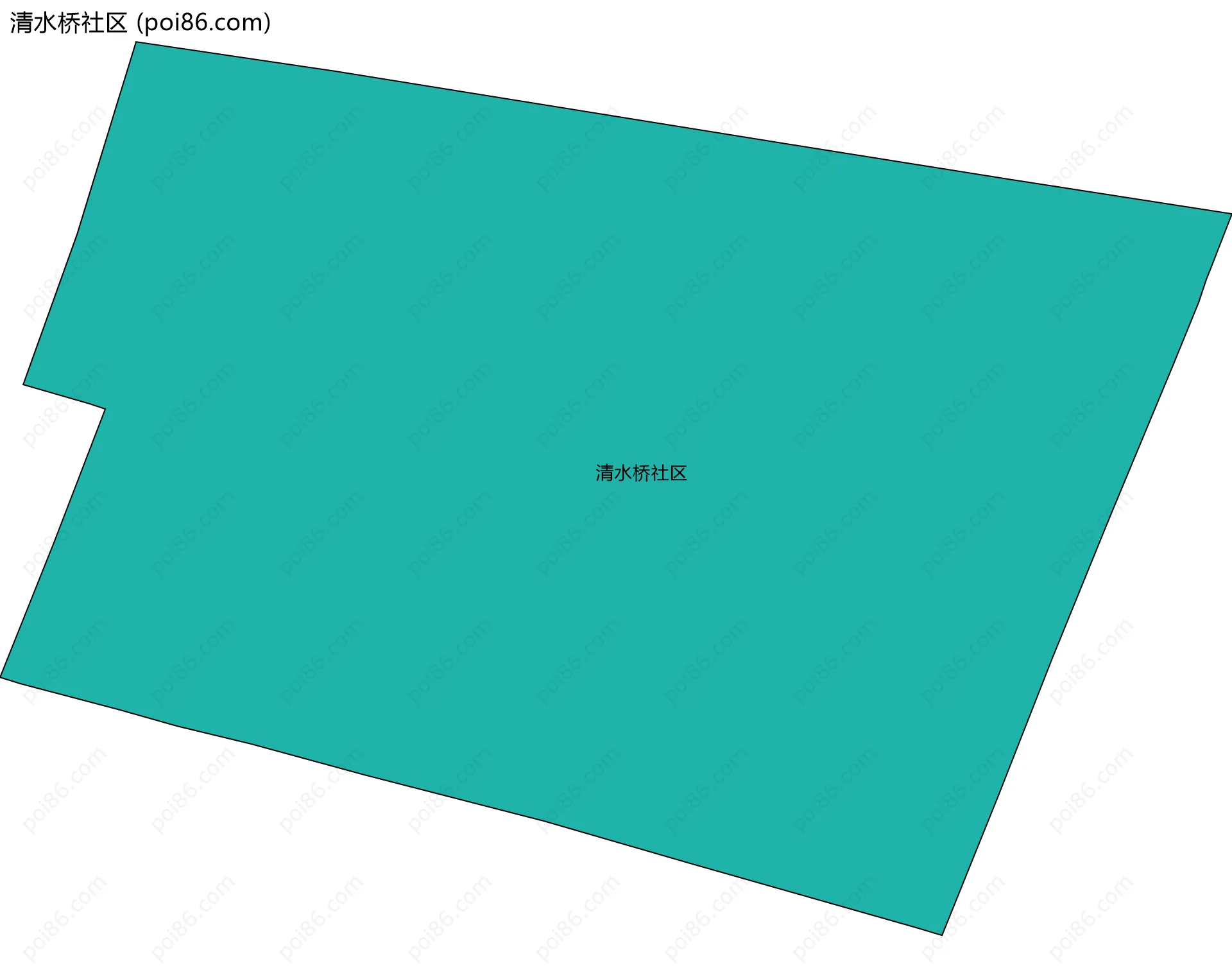 清水桥社区边界地图