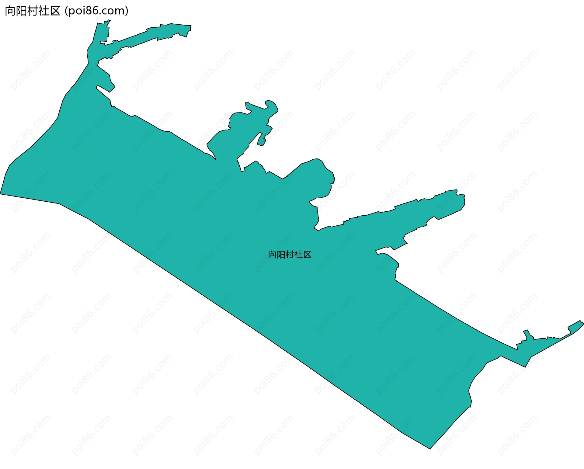 向阳村社区边界地图