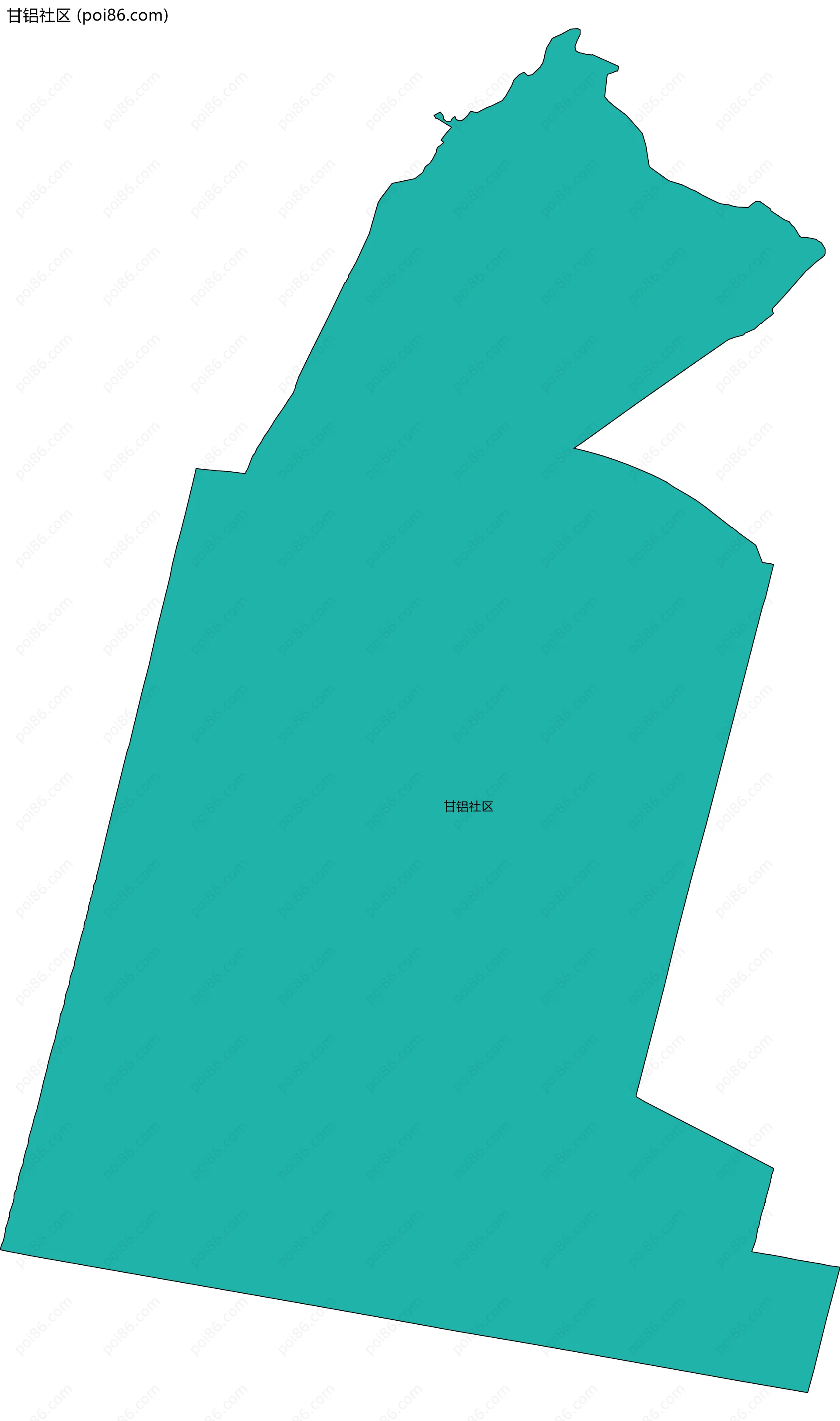 甘铝社区边界地图