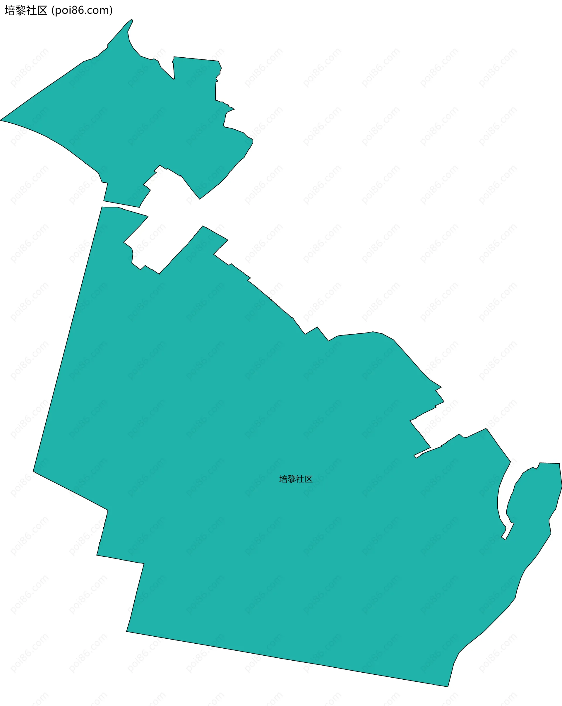 培黎社区边界地图