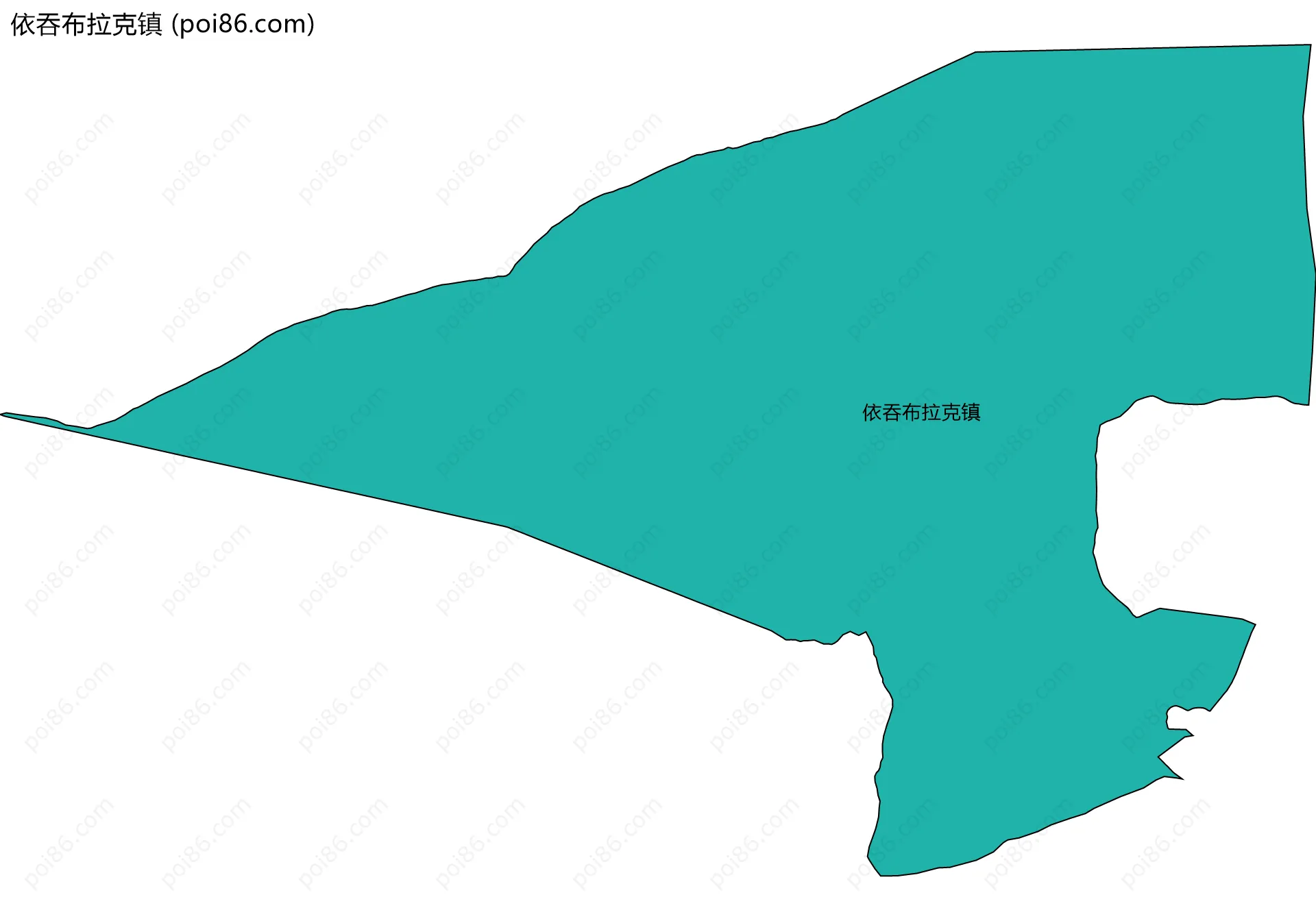依吞布拉克镇边界地图