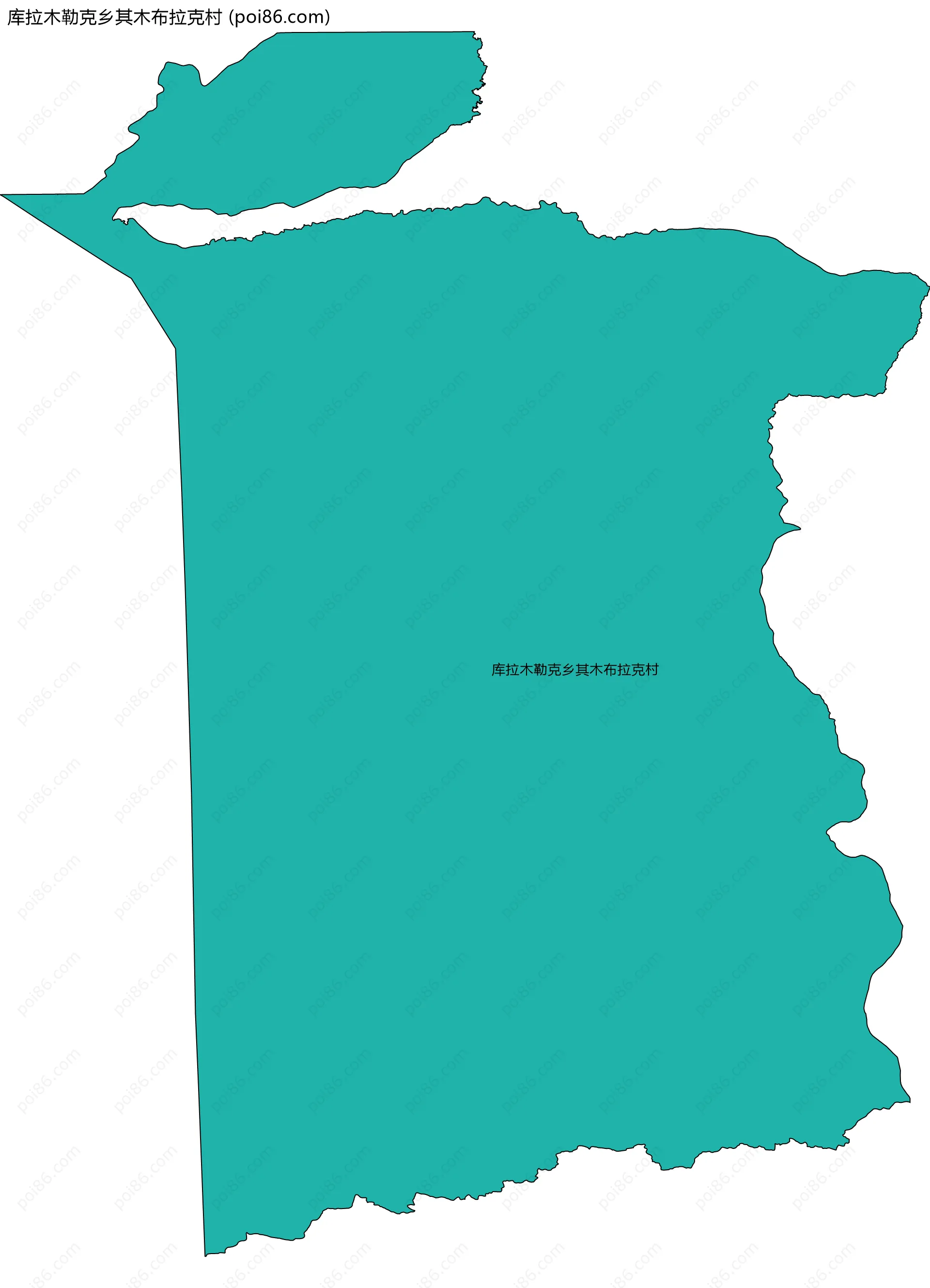 库拉木勒克乡其木布拉克村边界地图