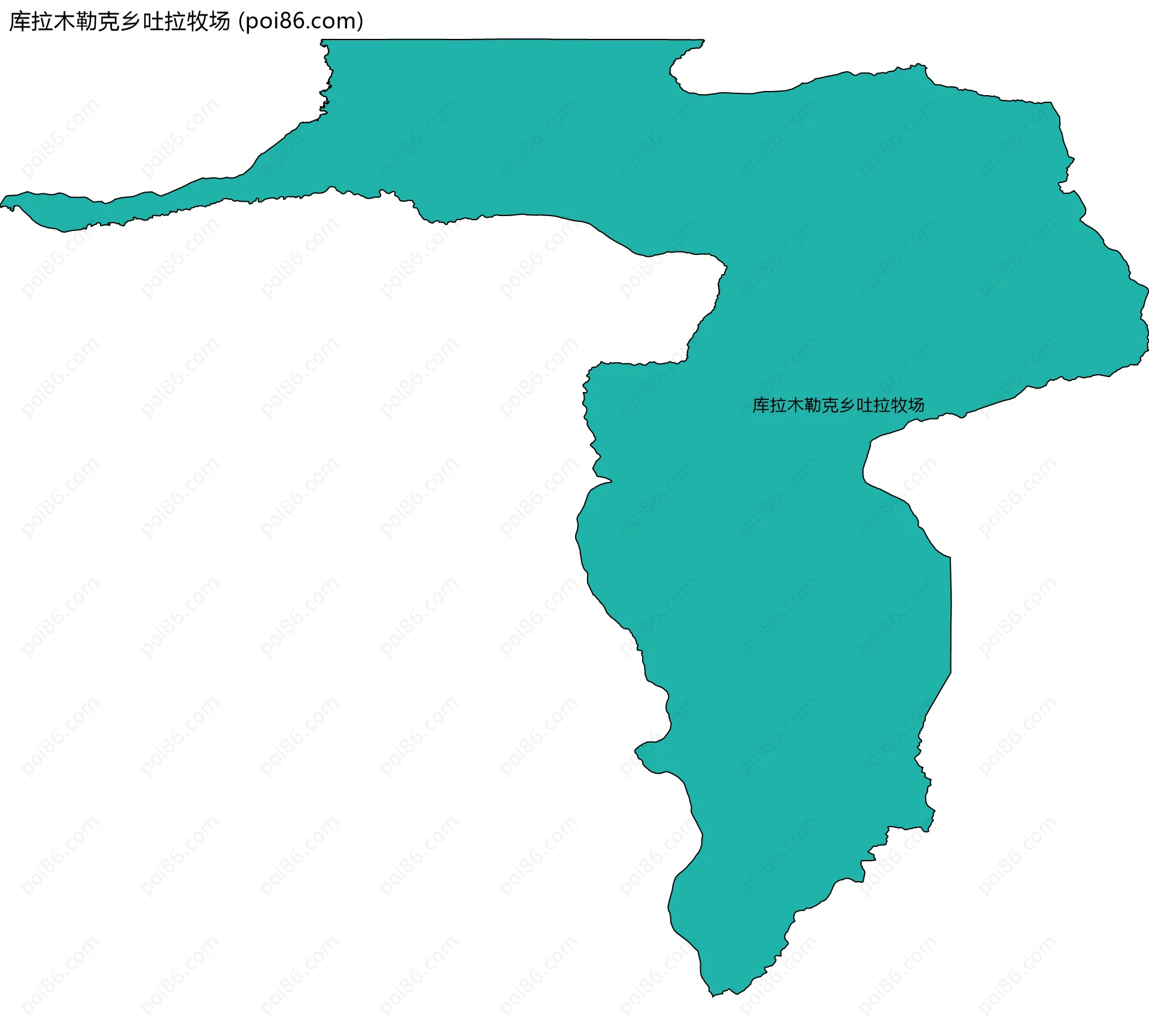 库拉木勒克乡吐拉牧场边界地图