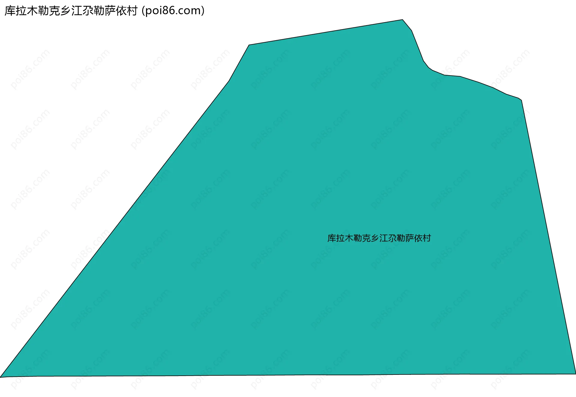 库拉木勒克乡江尕勒萨依村边界地图