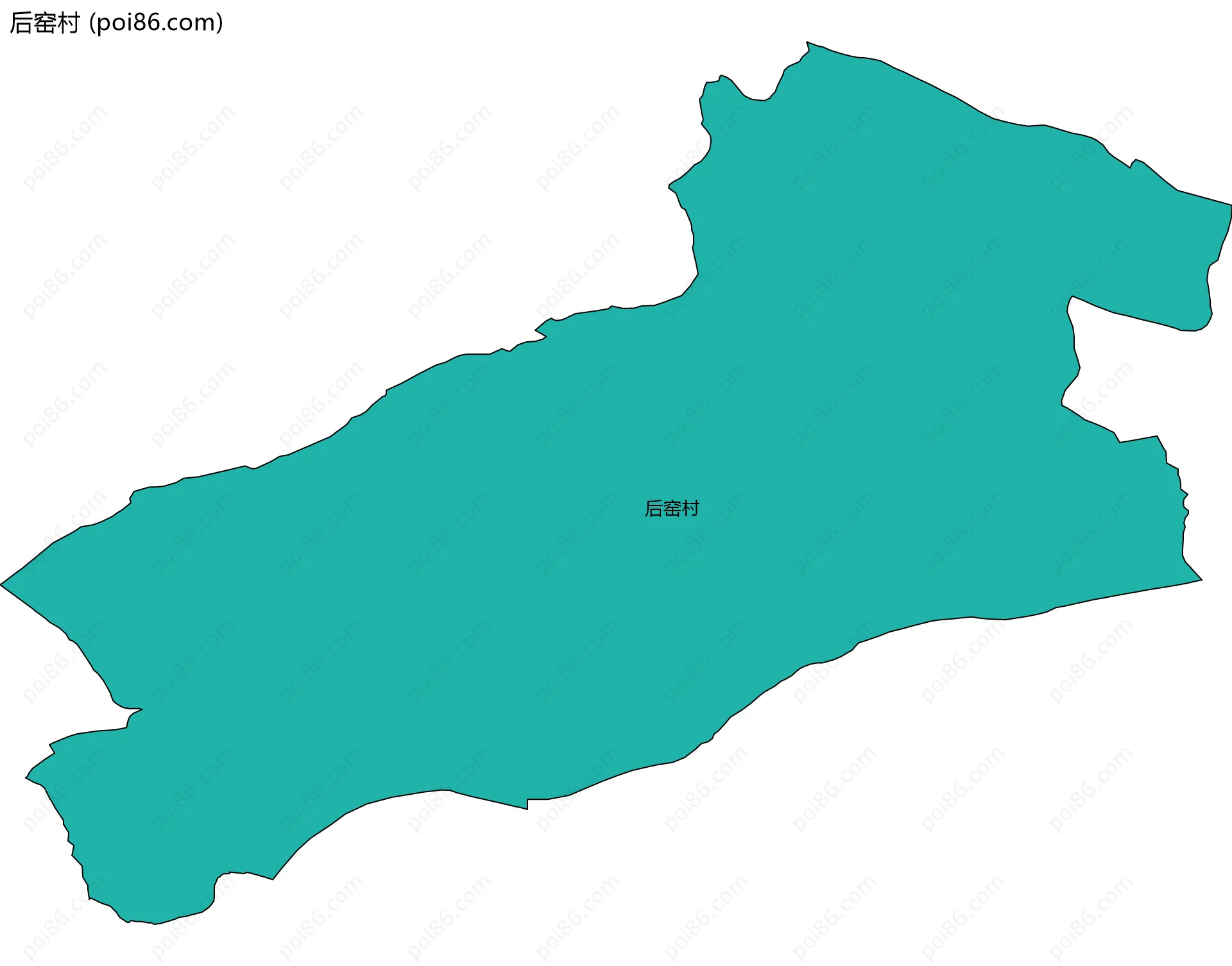 后窑村边界地图