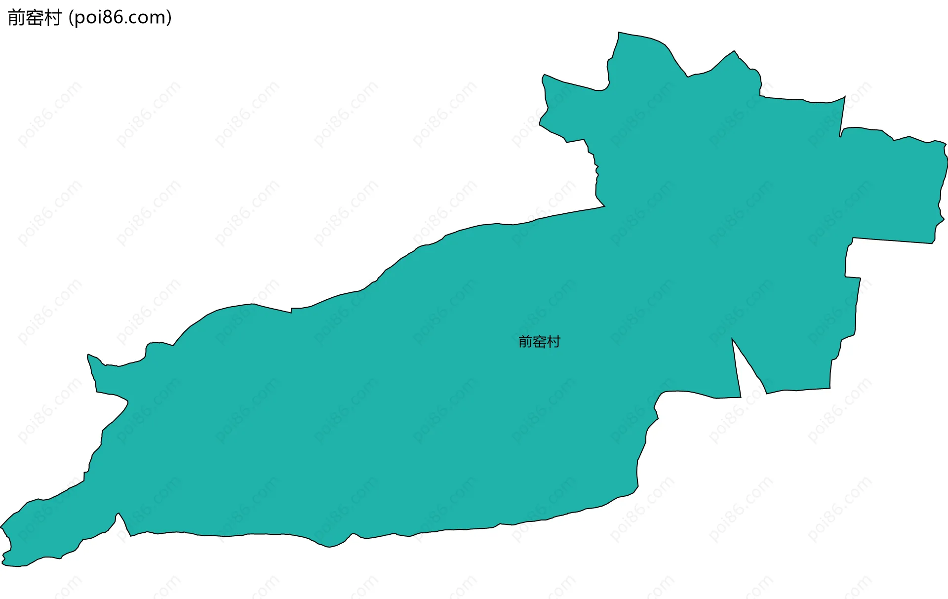 前窑村边界地图