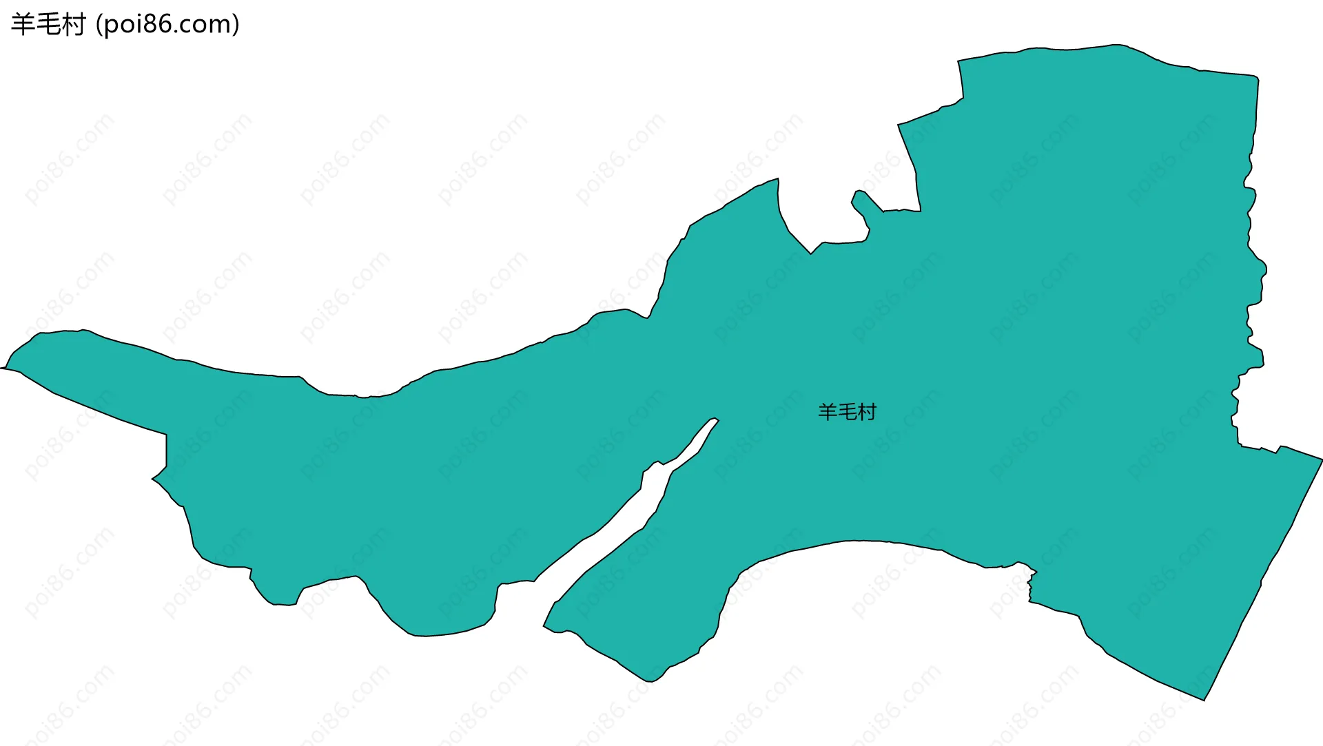 羊毛村边界地图