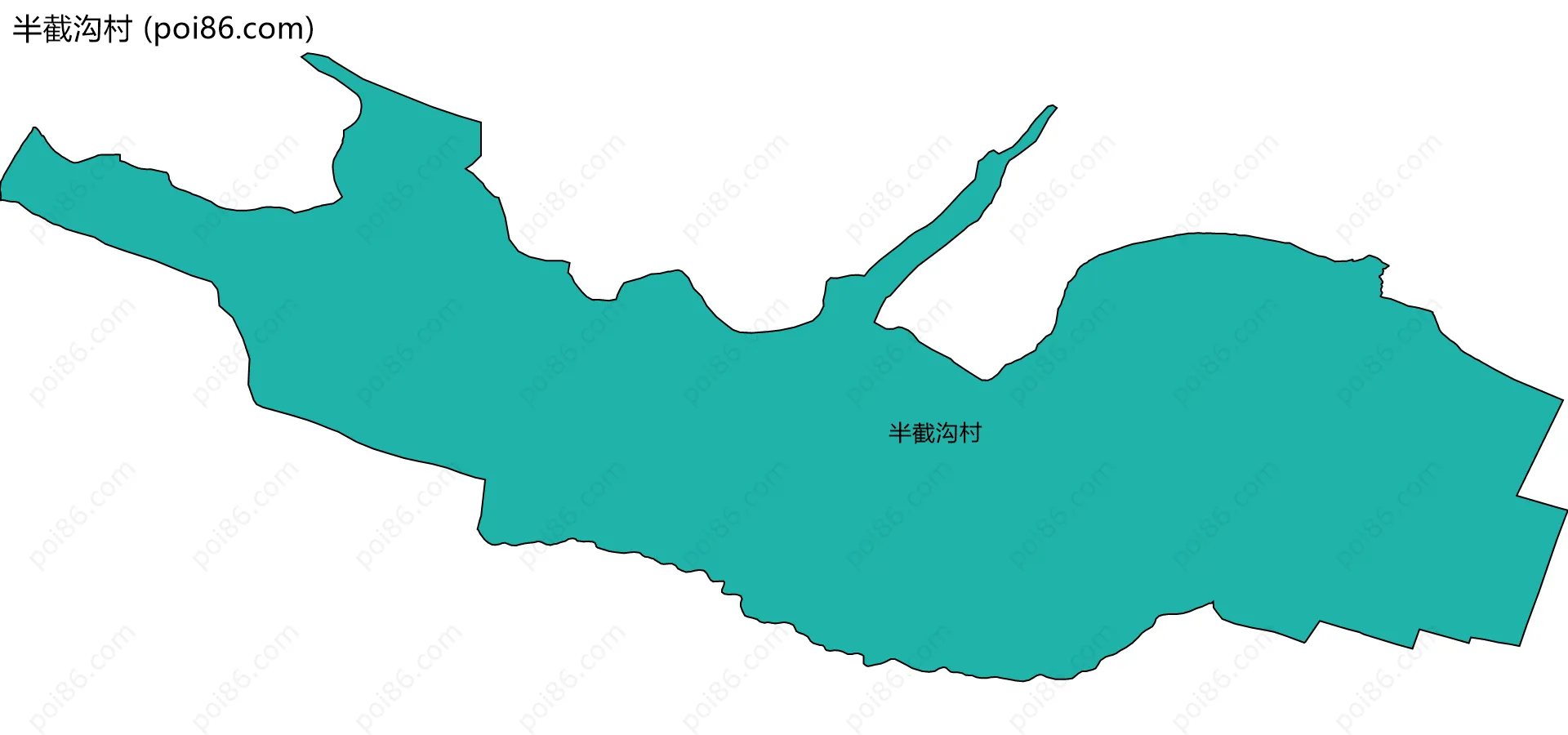 半截沟村边界地图