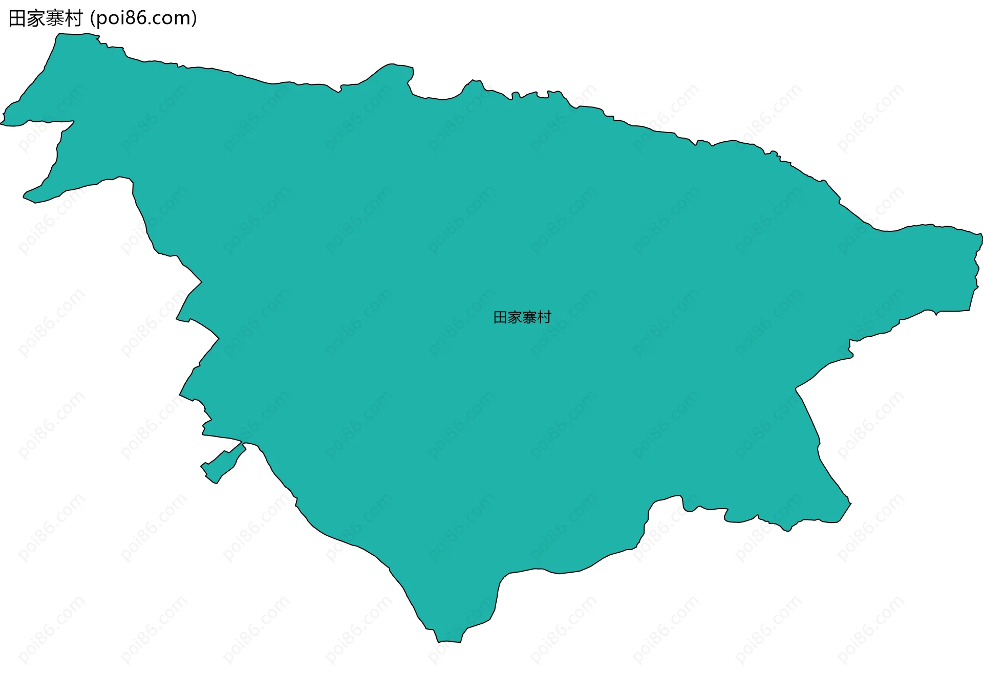 田家寨村边界地图