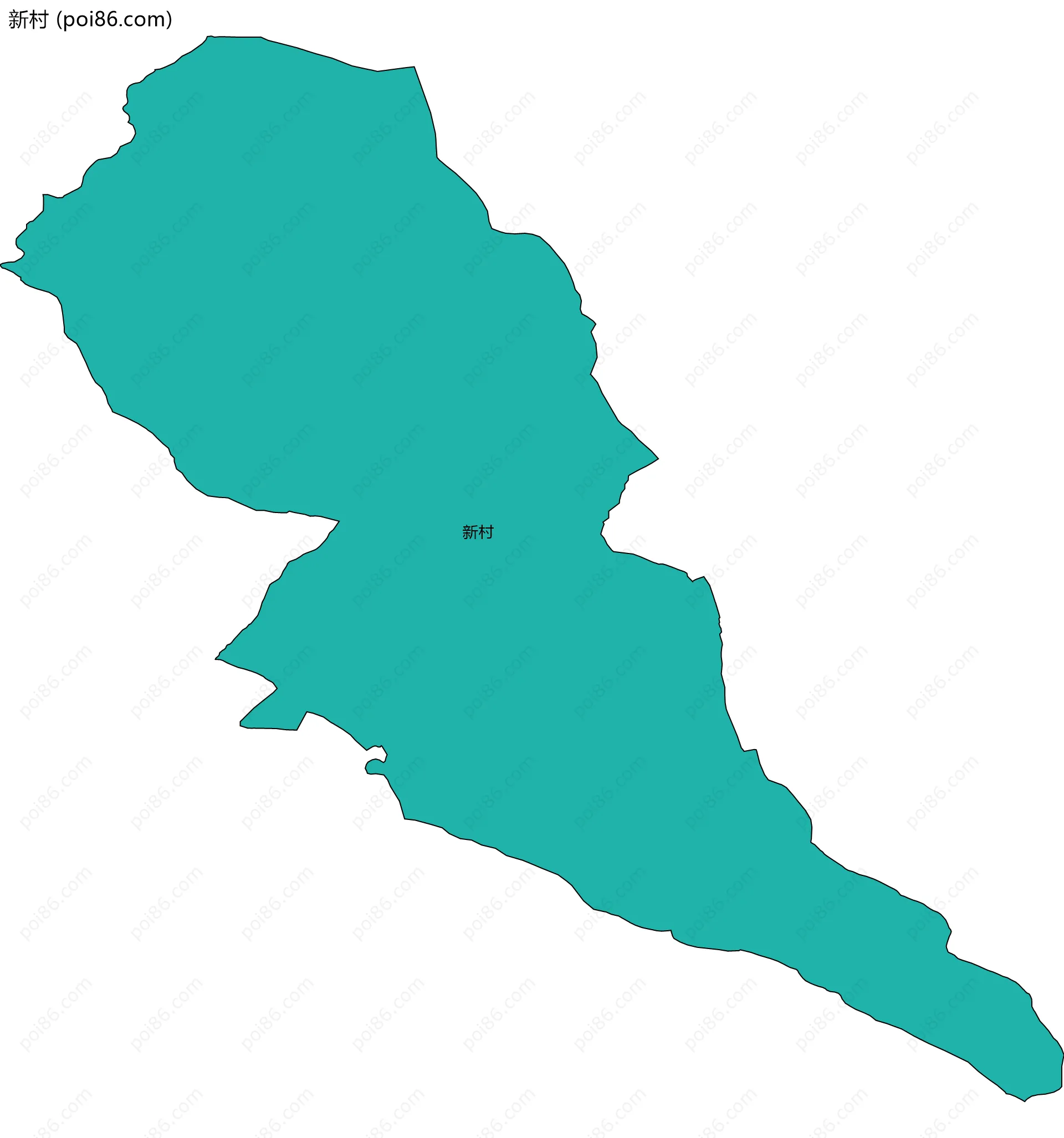 新村边界地图