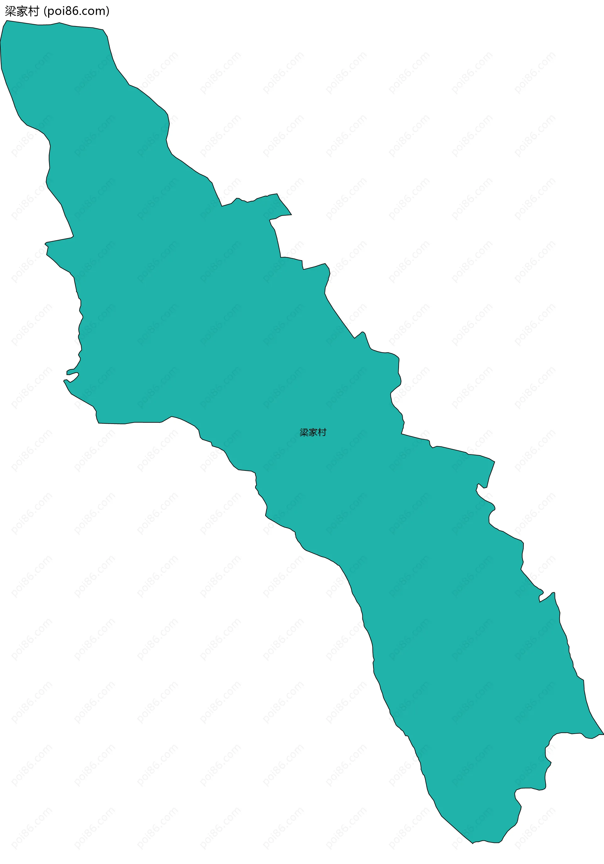 梁家村边界地图
