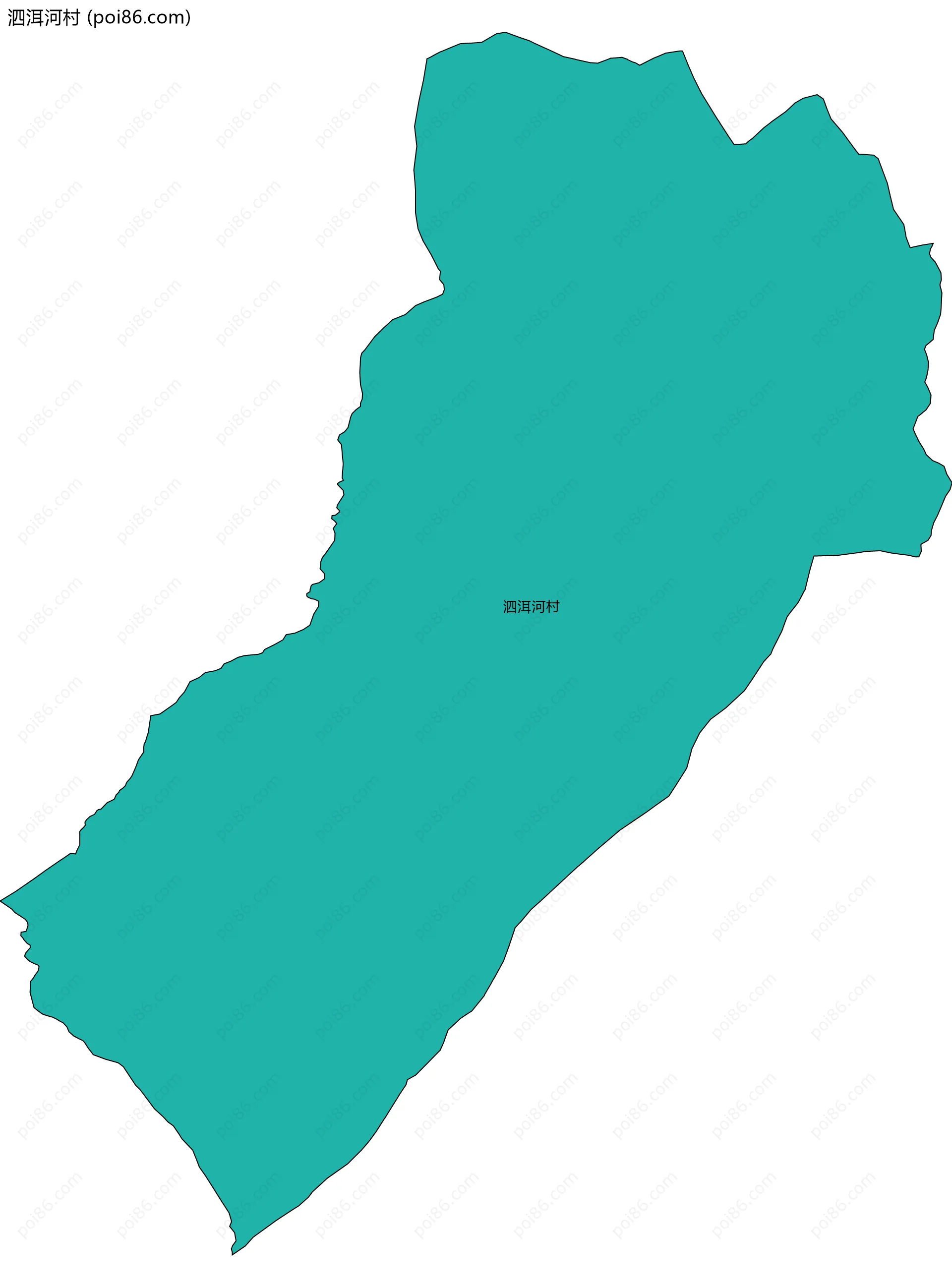 泗洱河村边界地图