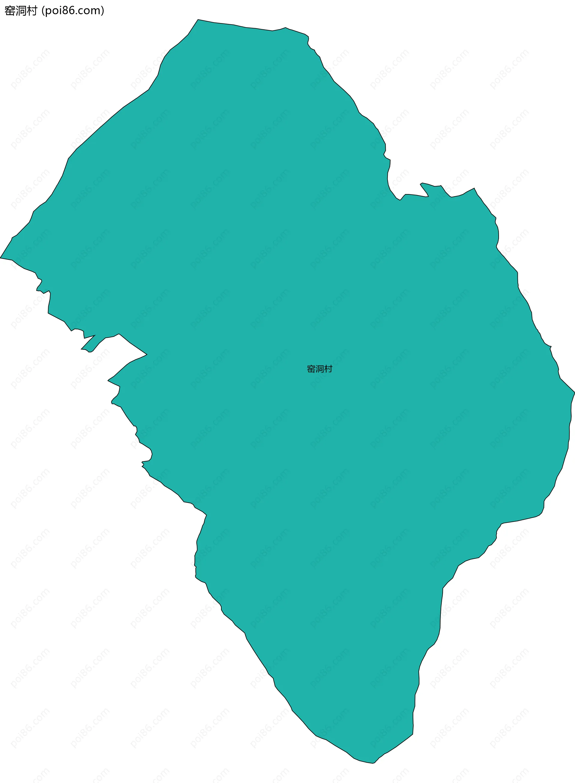 窑洞村边界地图