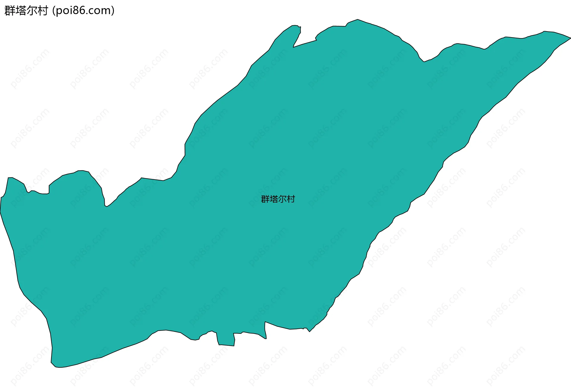 群塔尔村边界地图
