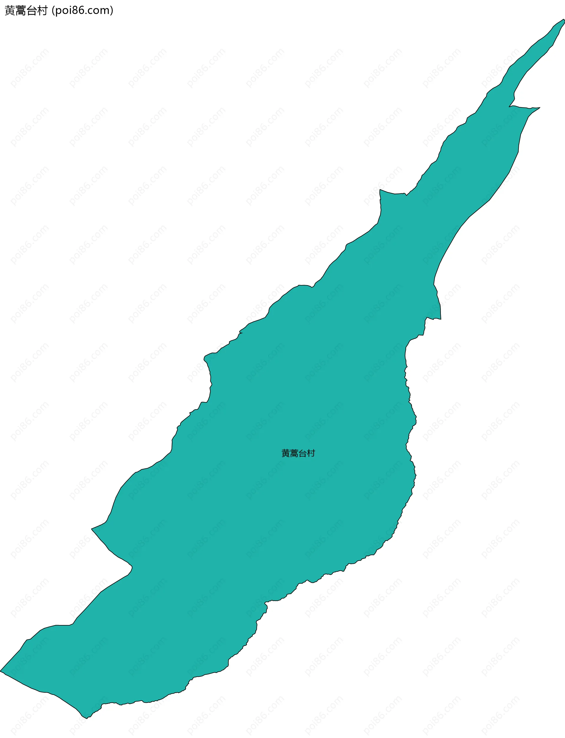 黄蒿台村边界地图