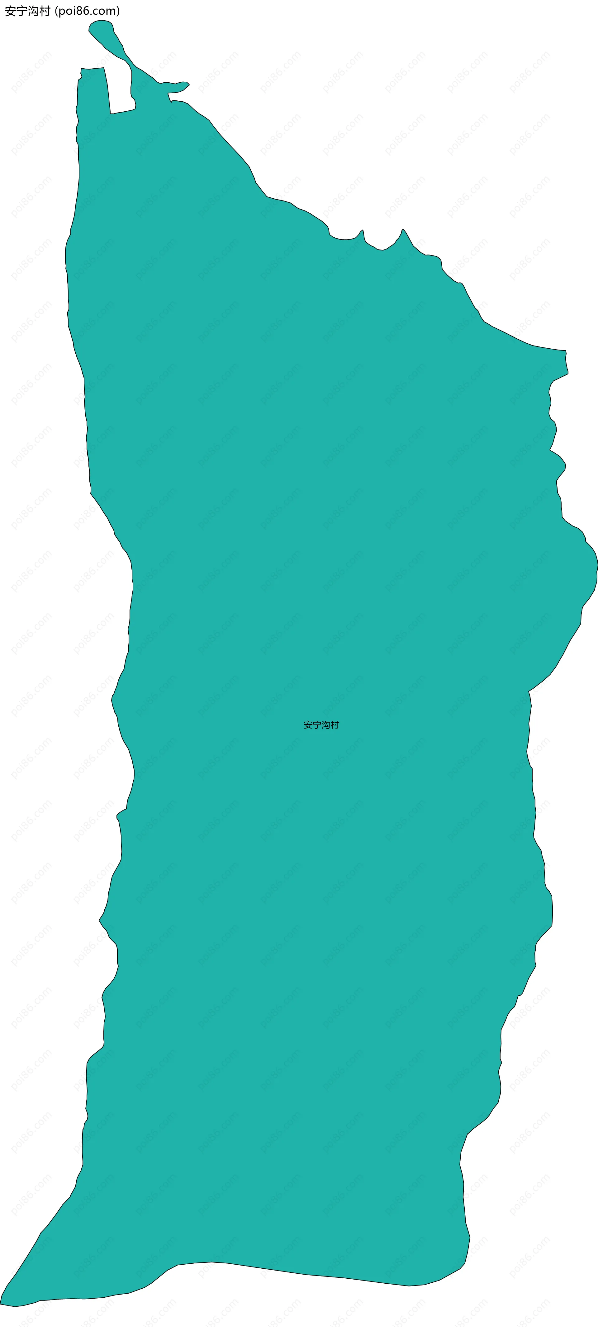 安宁沟村边界地图