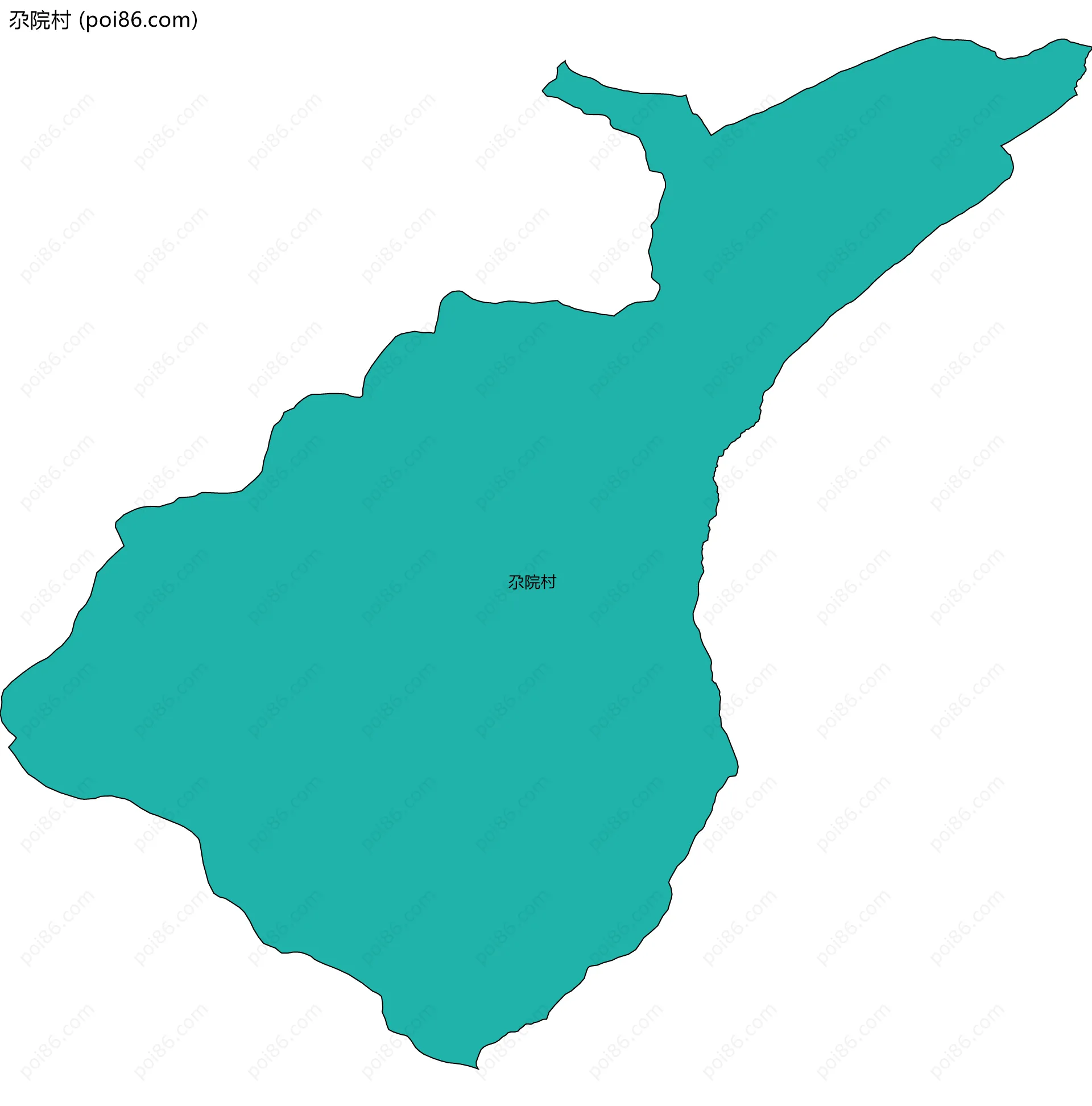尕院村边界地图
