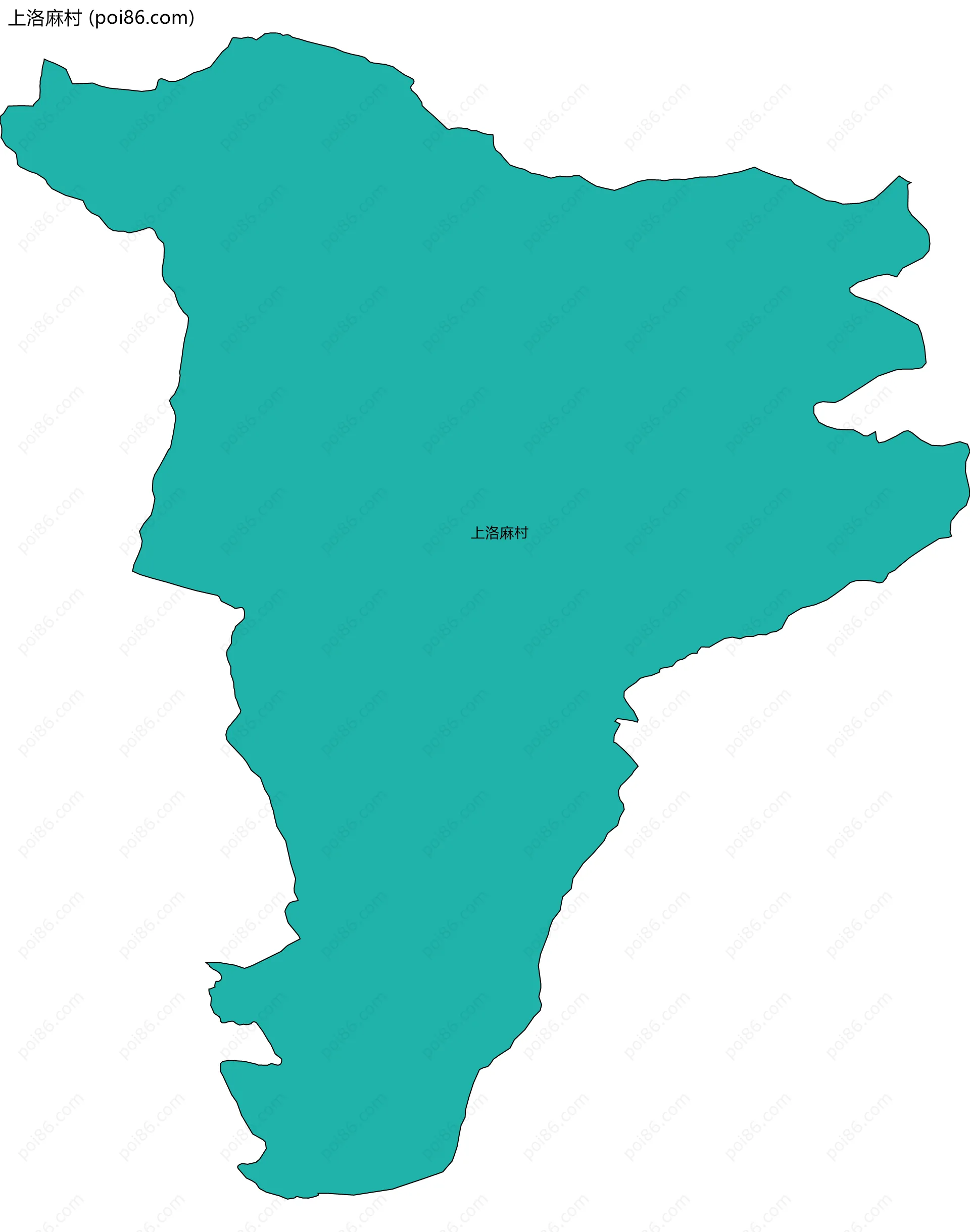 上洛麻村边界地图
