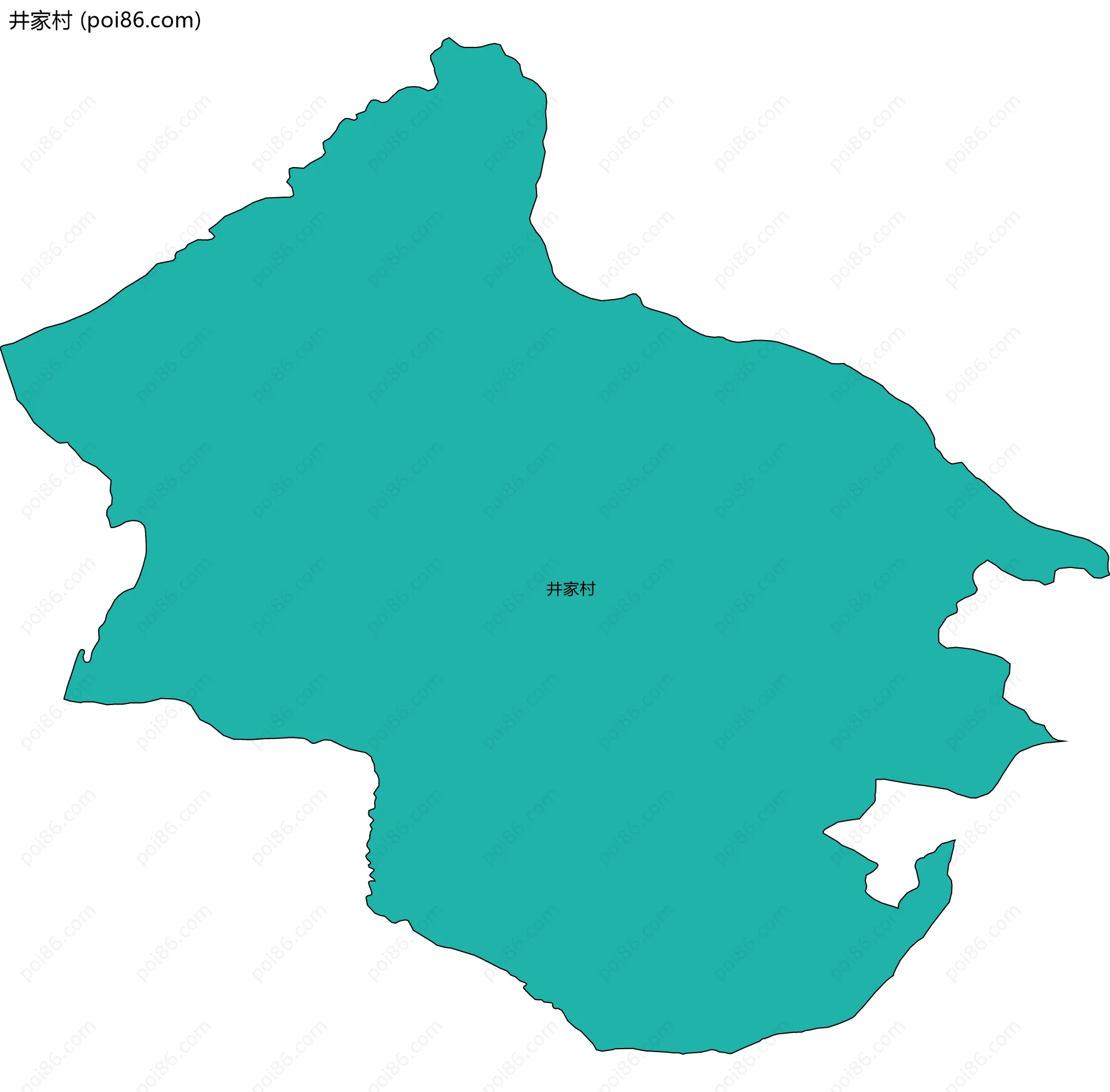 井家村边界地图