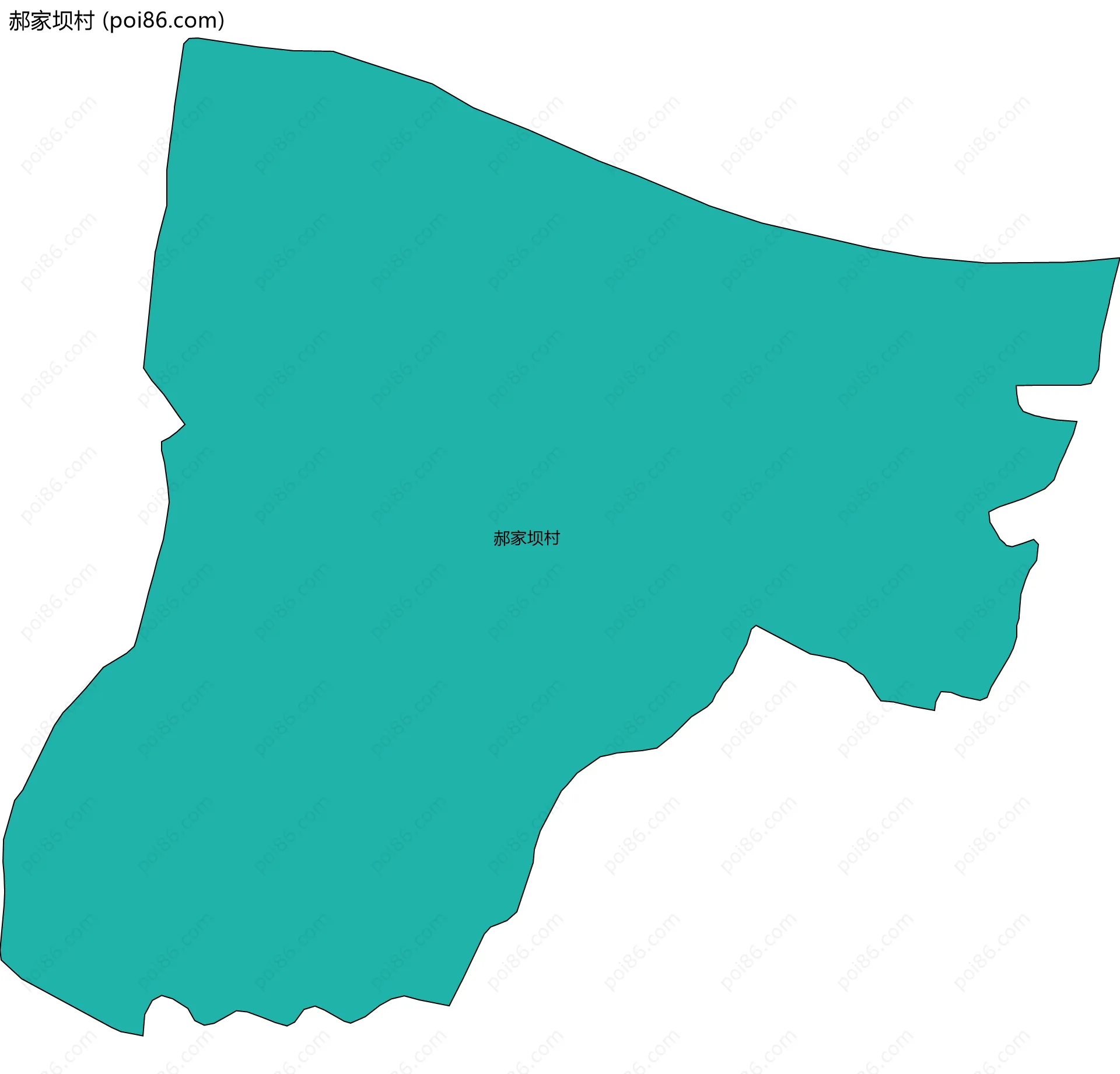 郝家坝村边界地图