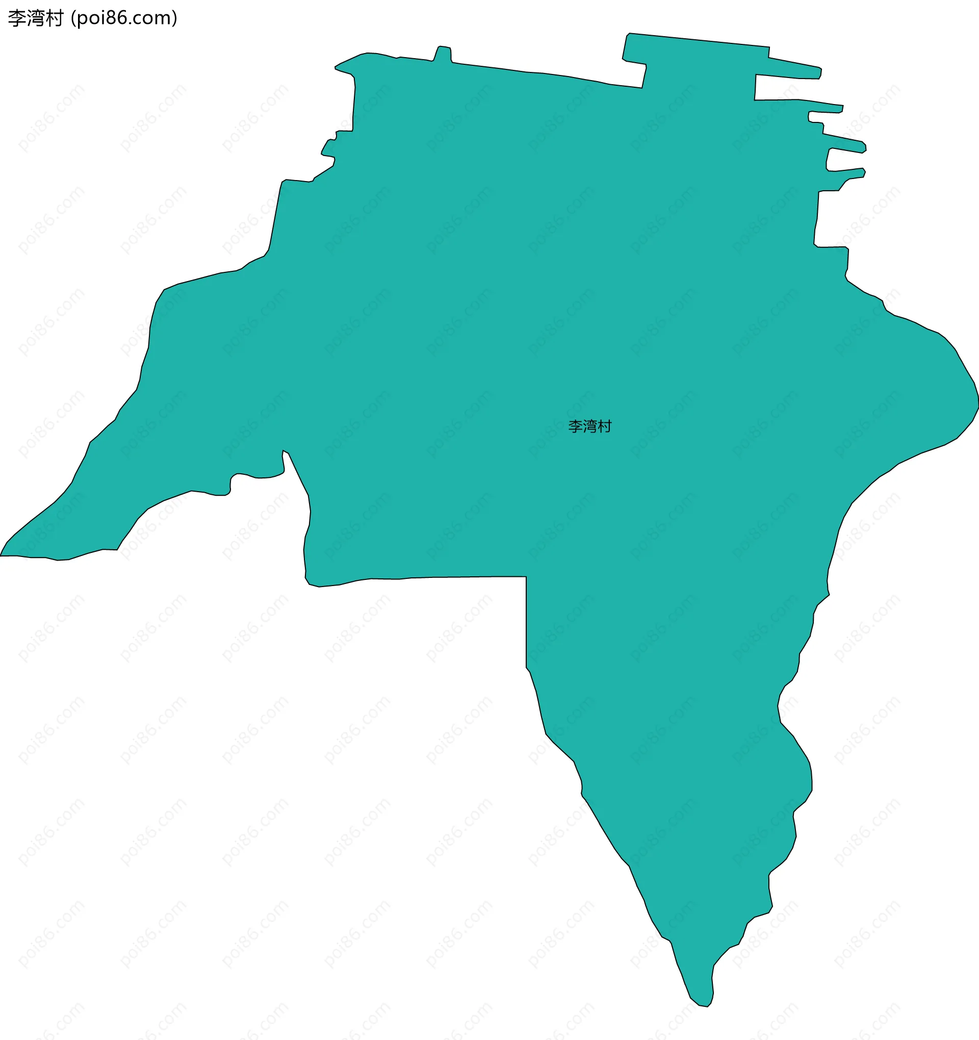 李湾村边界地图