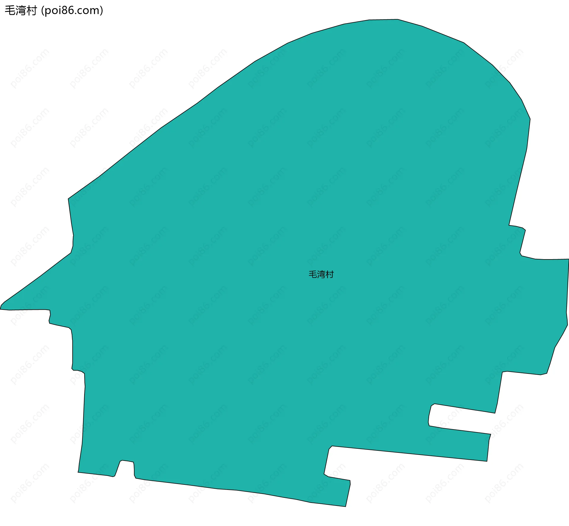 毛湾村边界地图