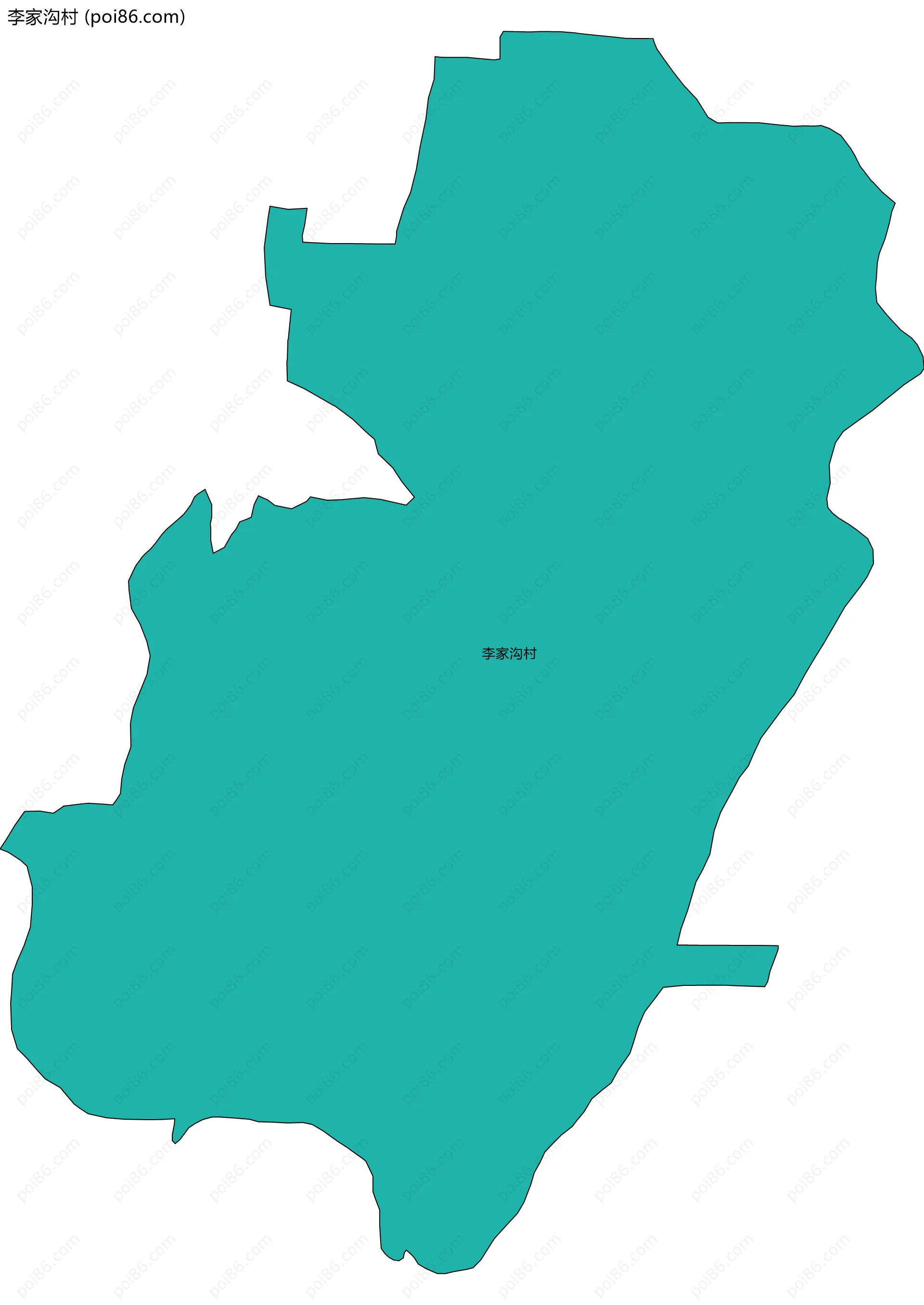 李家沟村边界地图