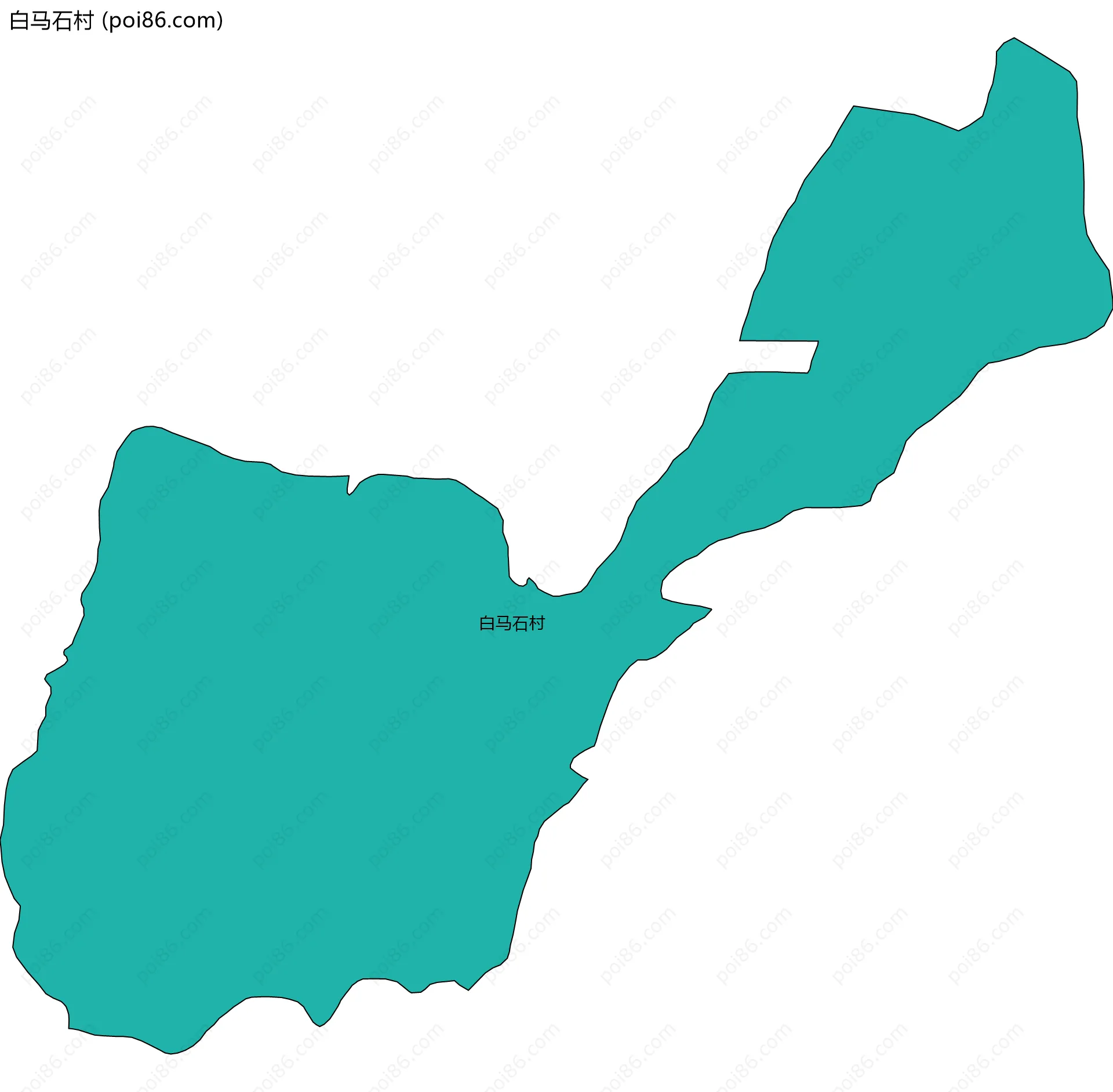 白马石村边界地图