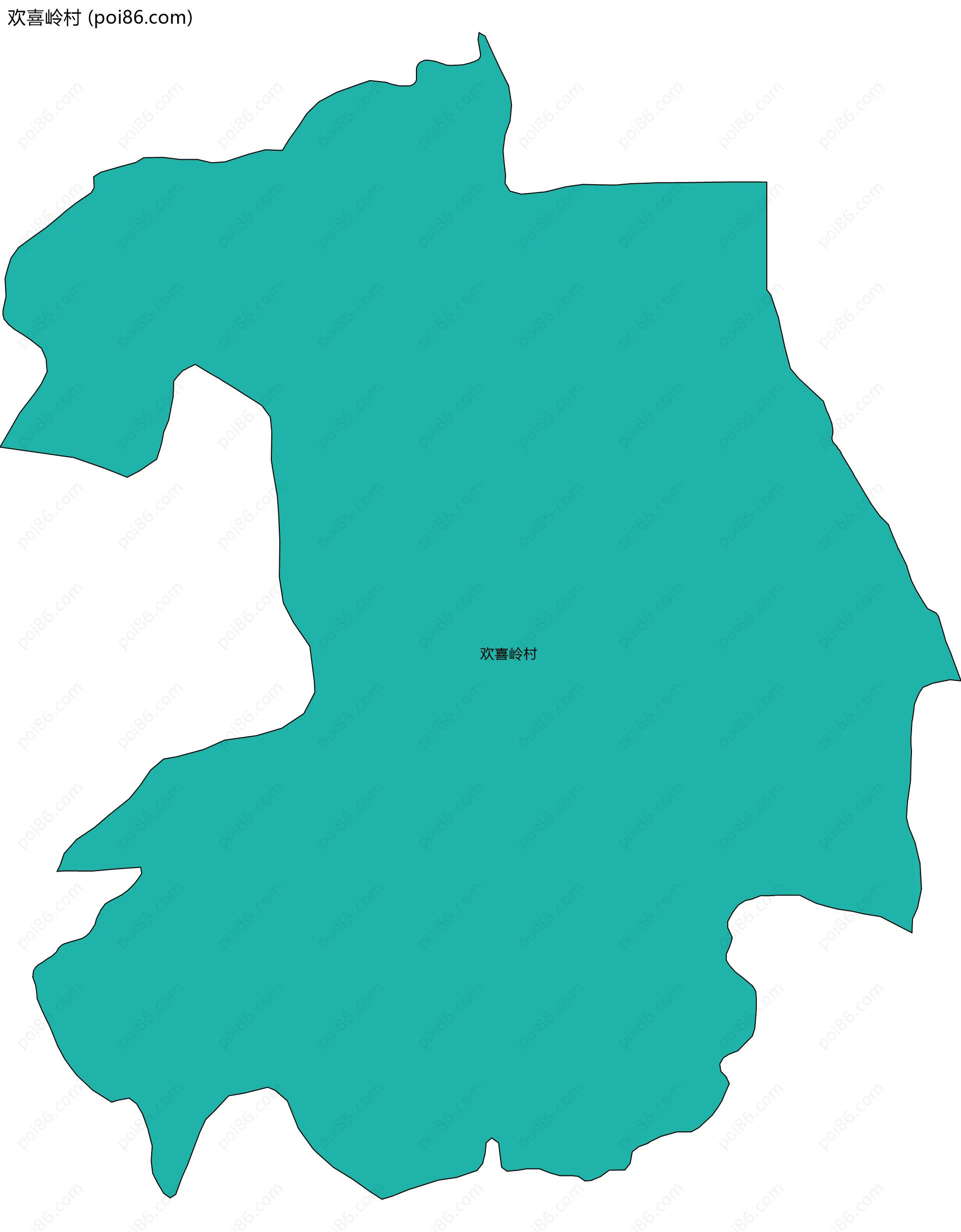 欢喜岭村边界地图