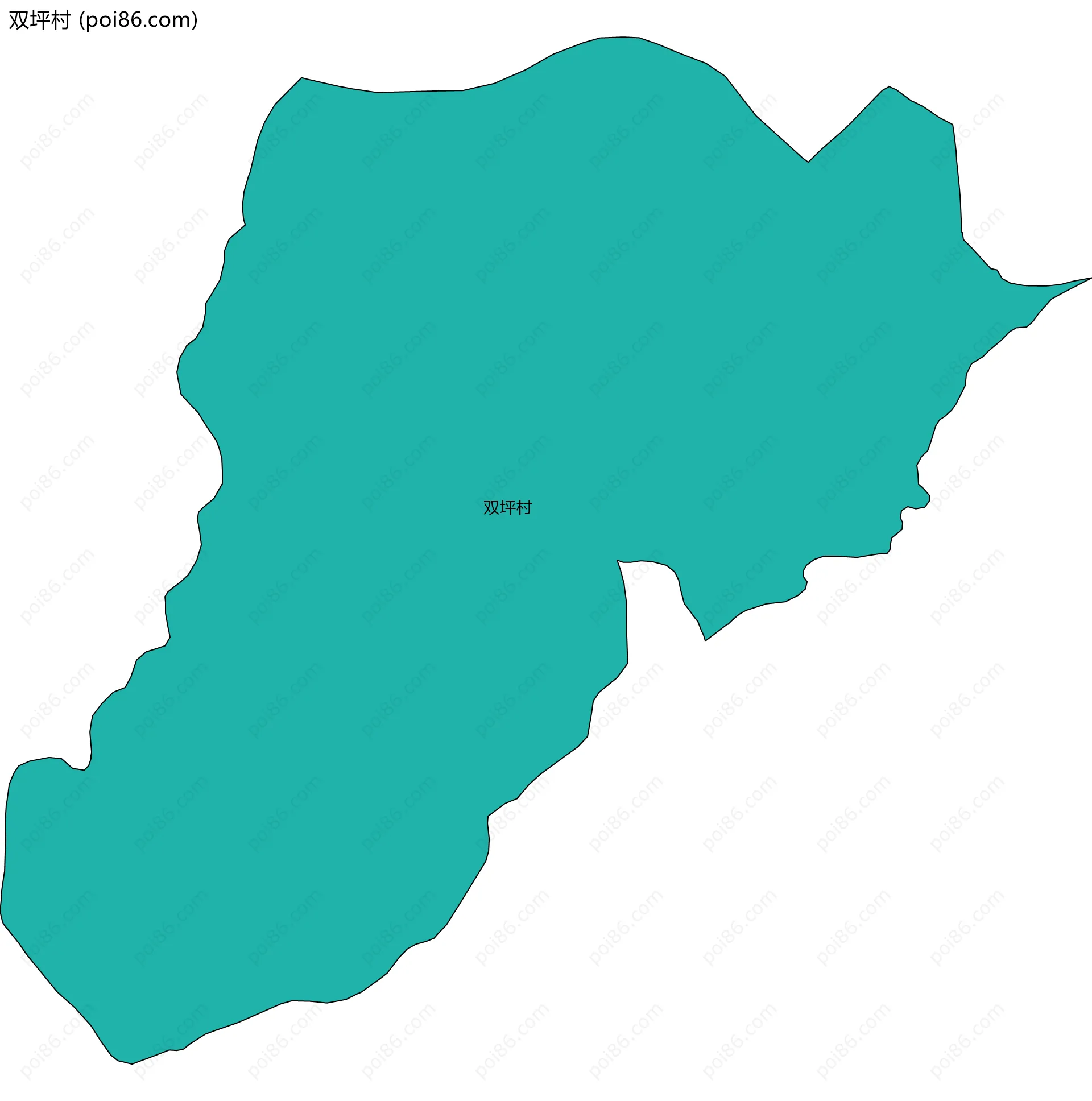 双坪村边界地图
