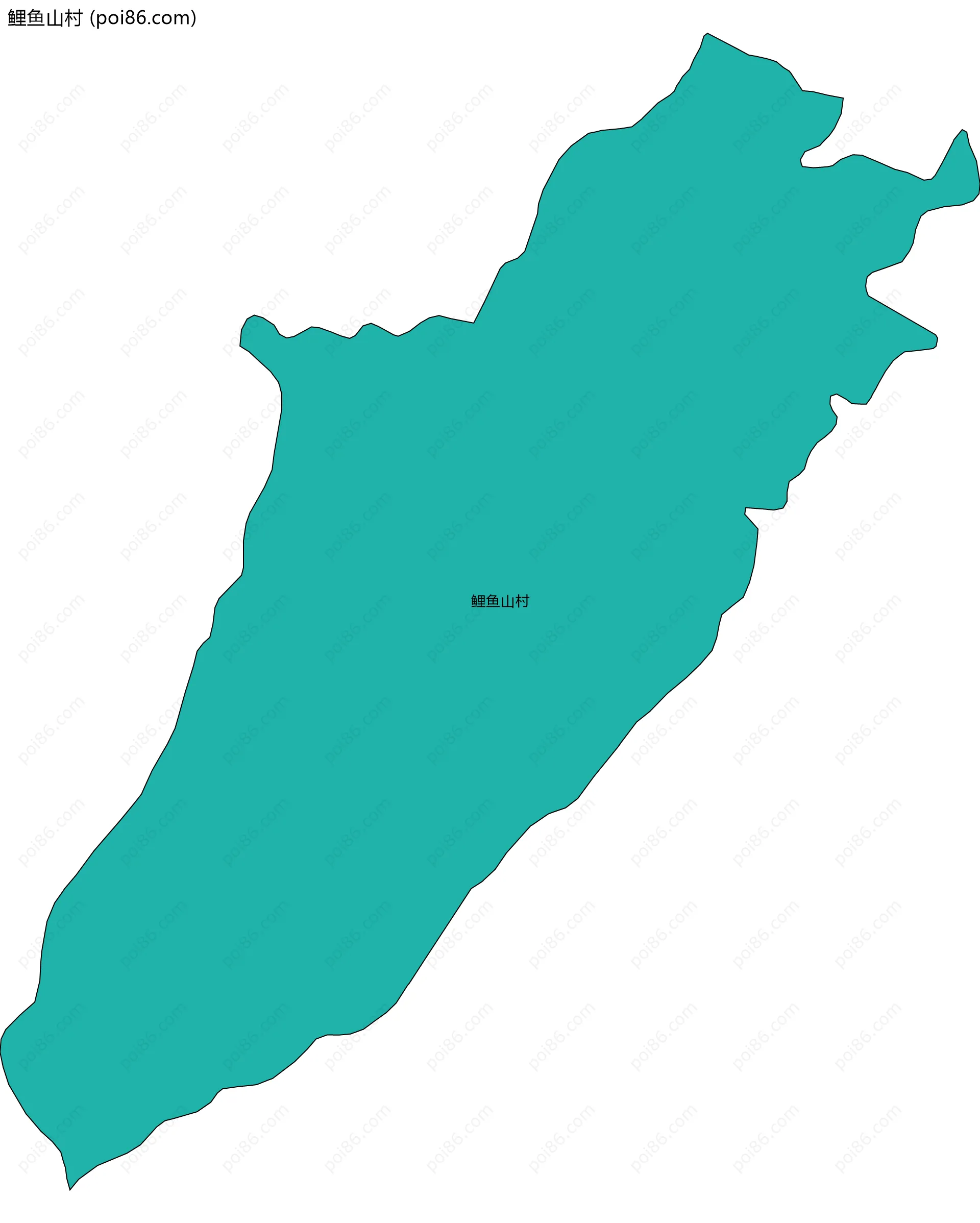 鲤鱼山村边界地图