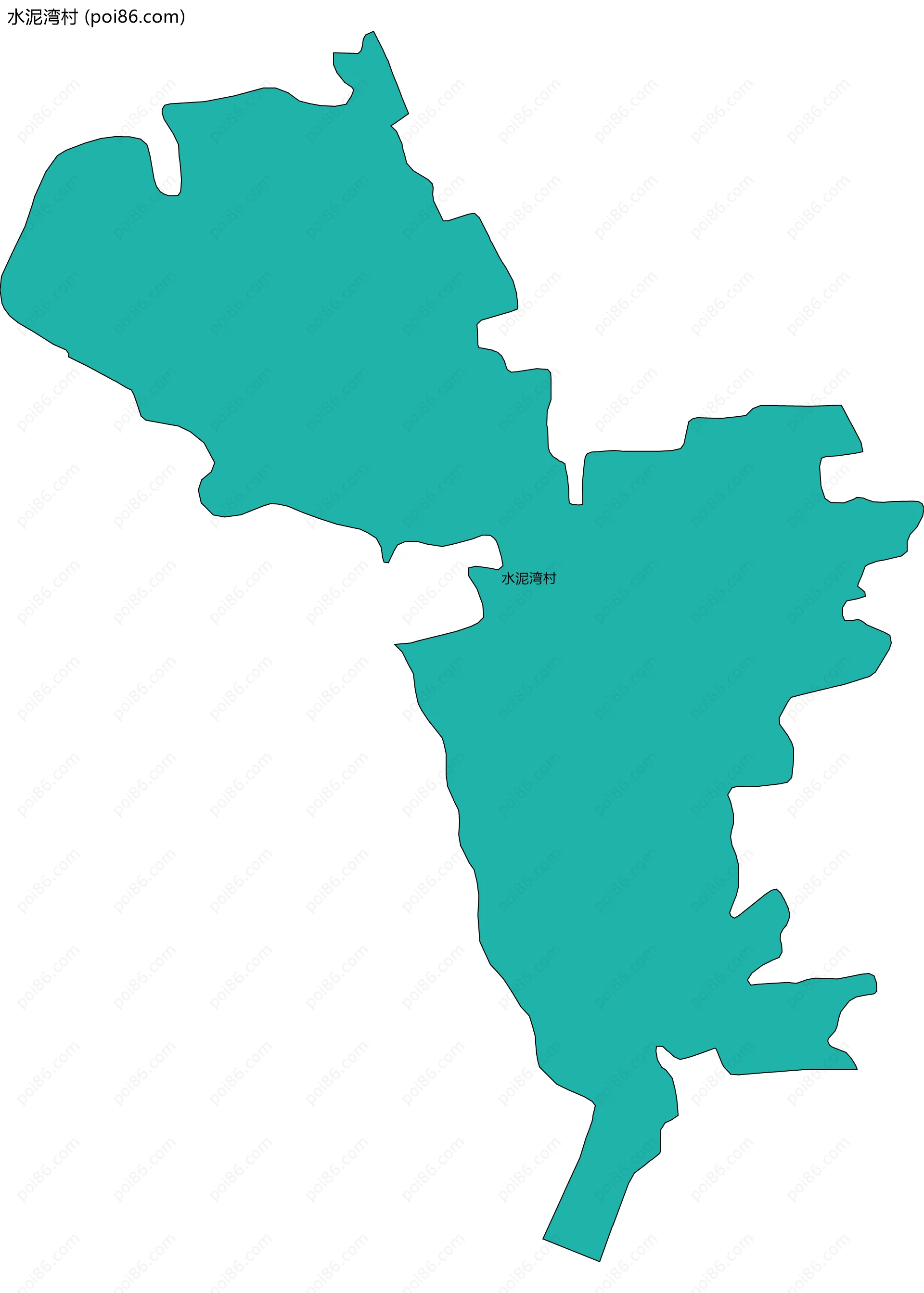 水泥湾村边界地图