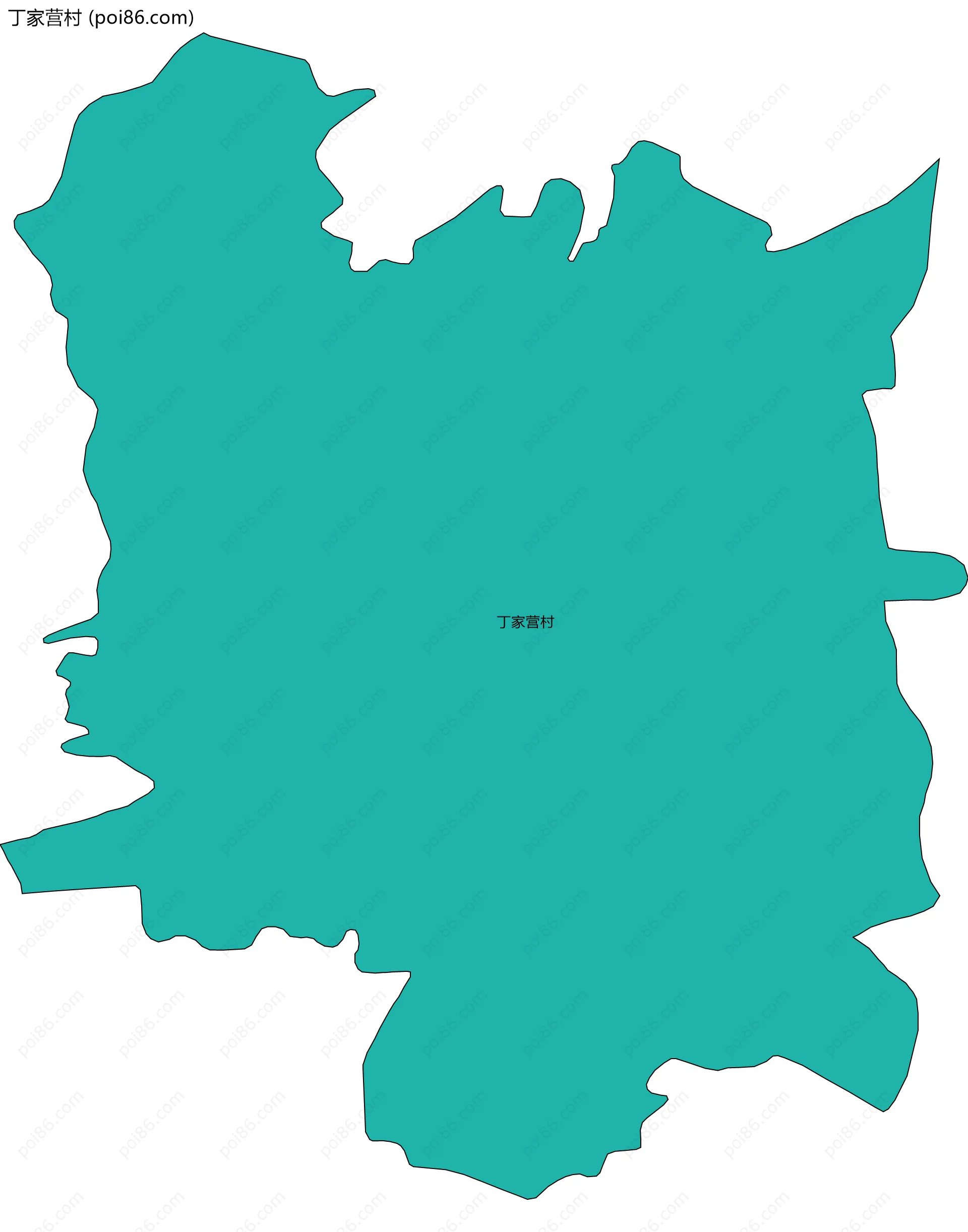 丁家营村边界地图
