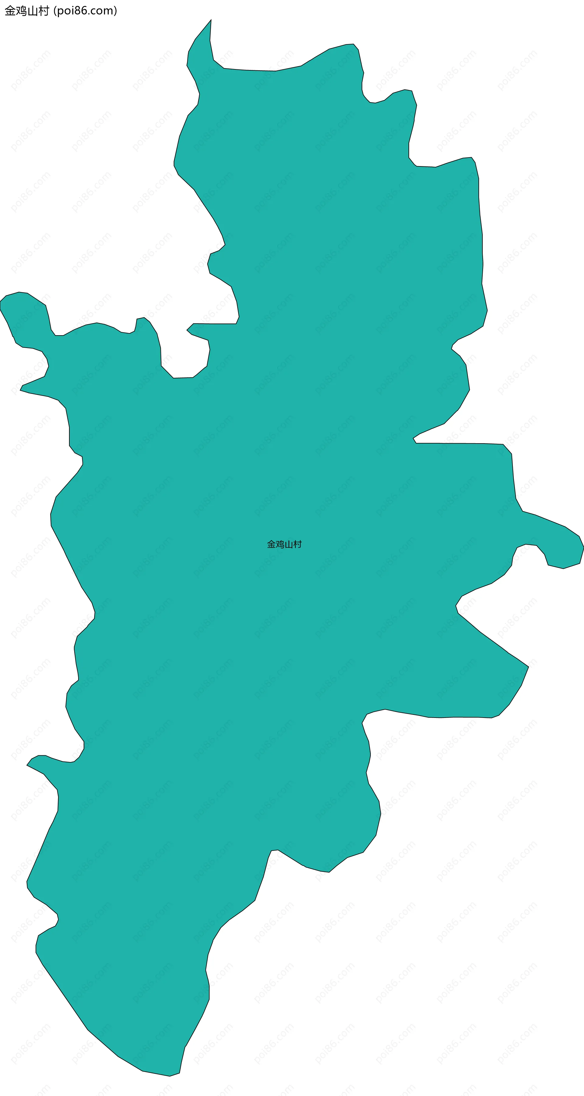 金鸡山村边界地图