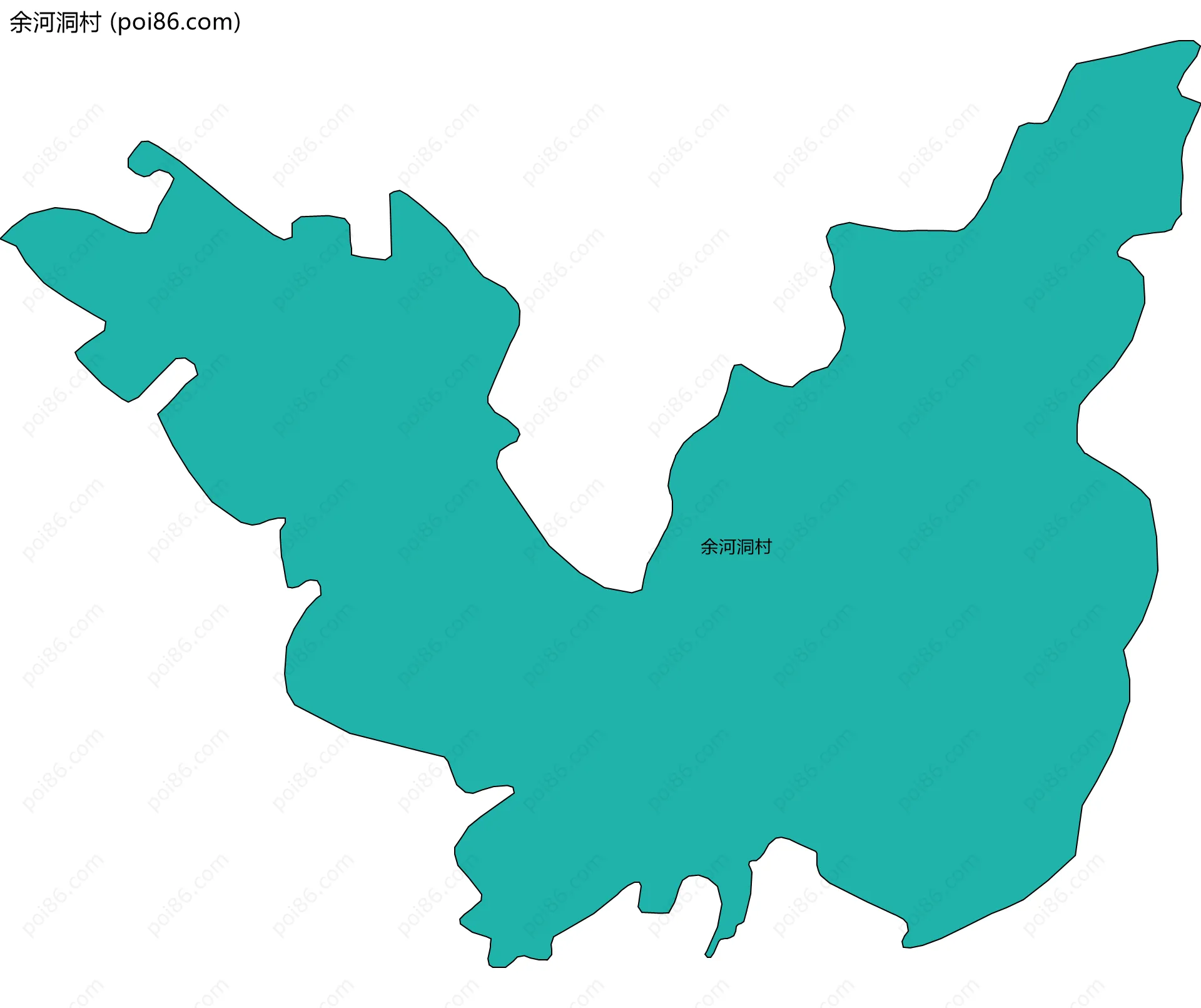 余河洞村边界地图