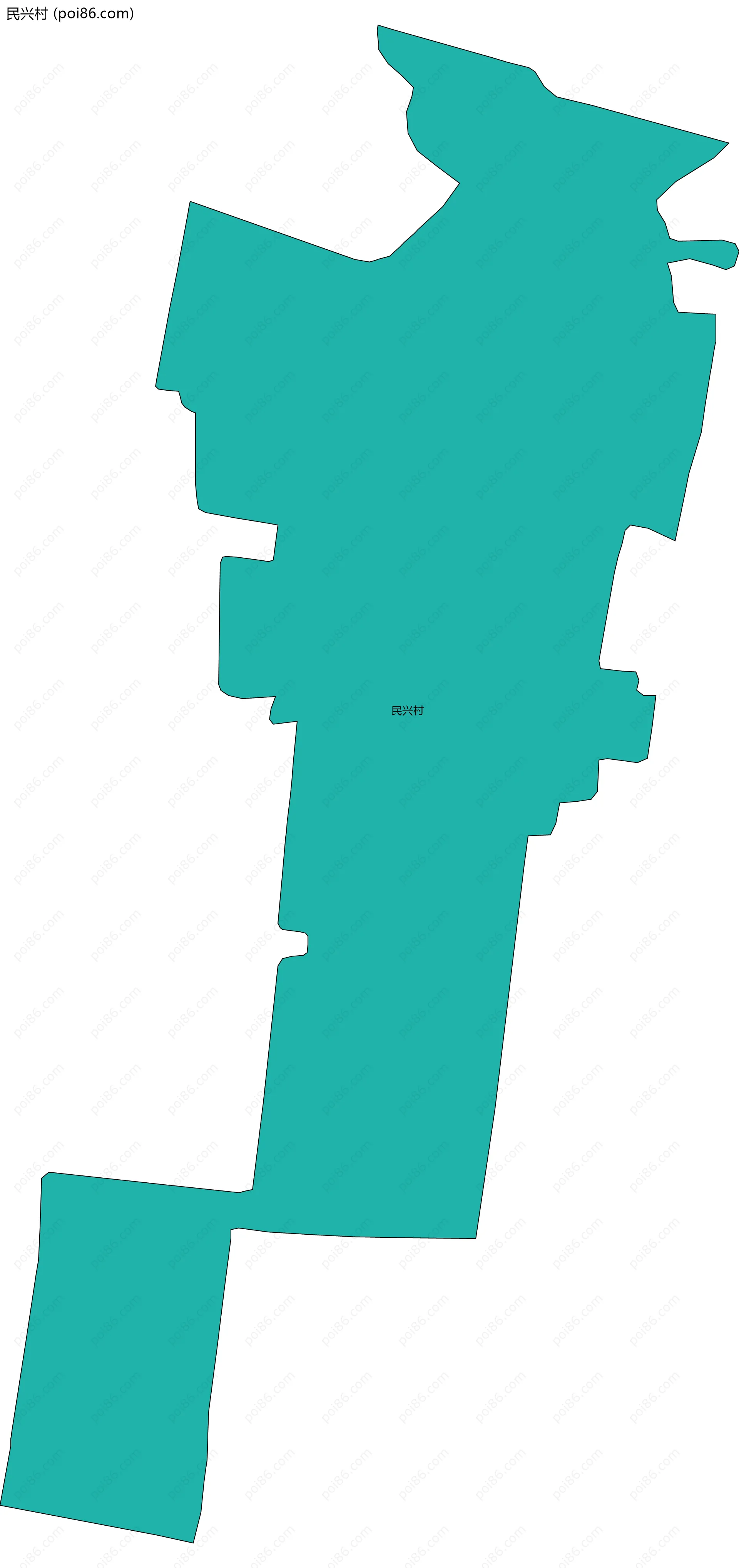 民兴村边界地图