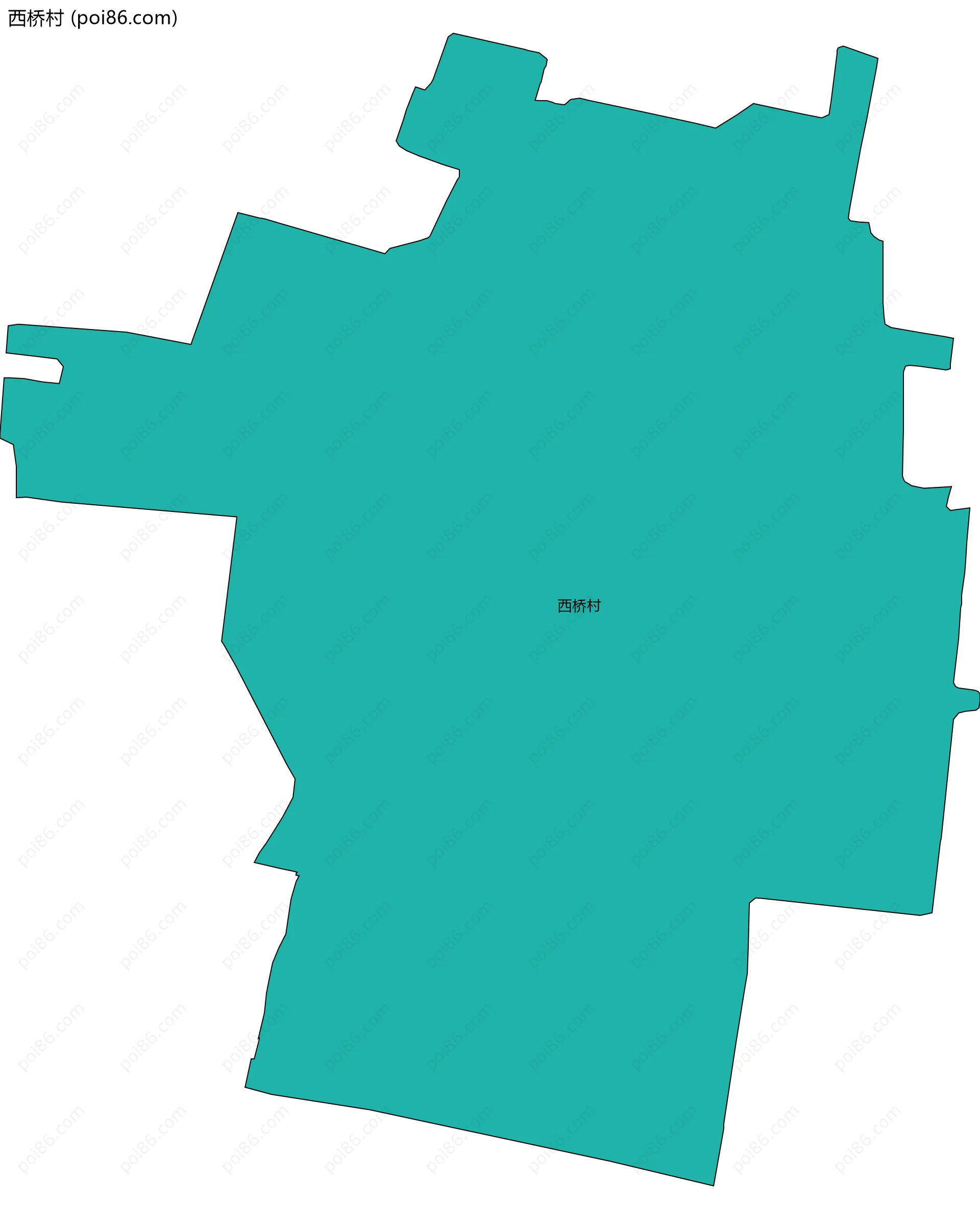 西桥村边界地图