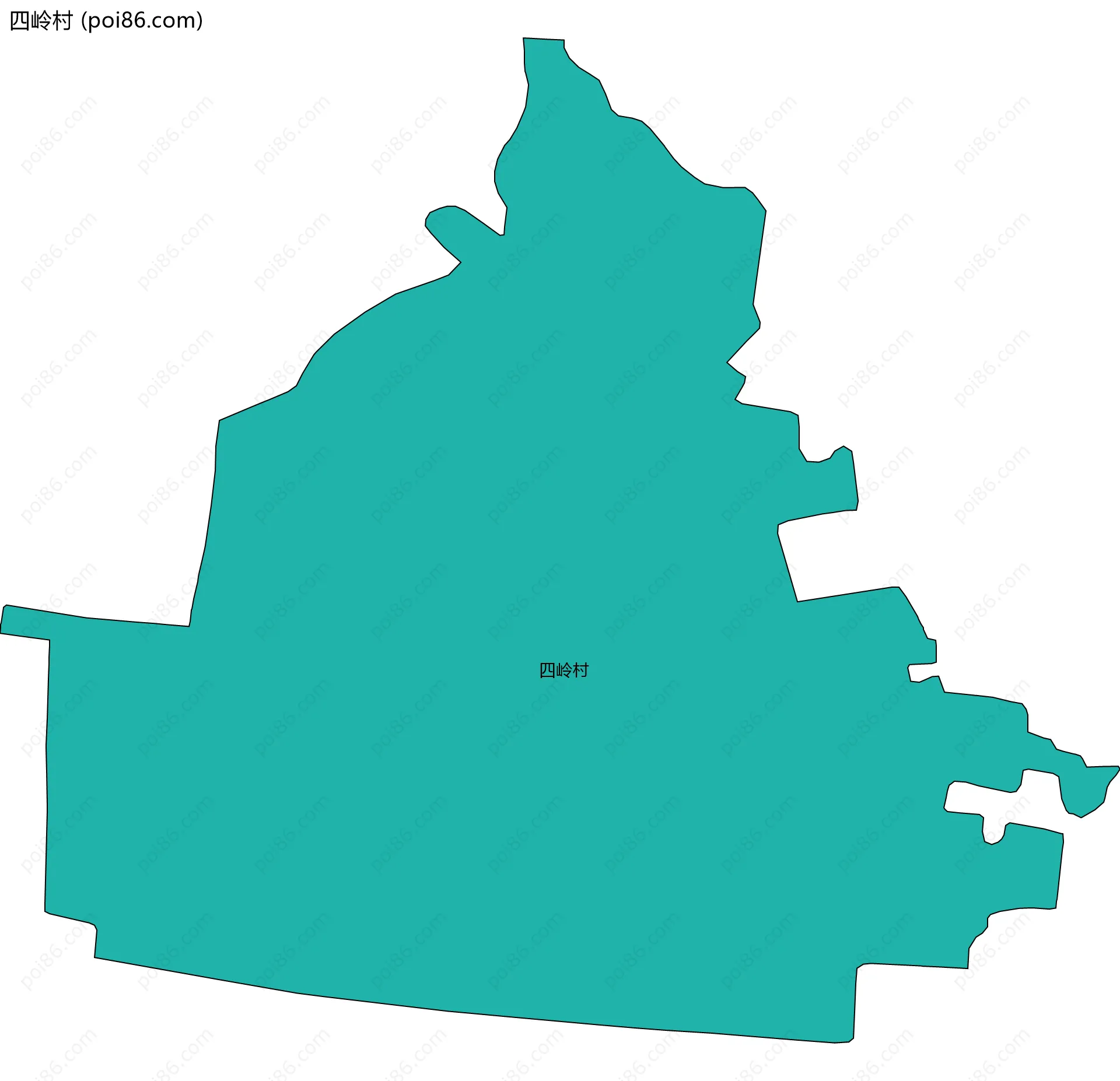 四岭村边界地图