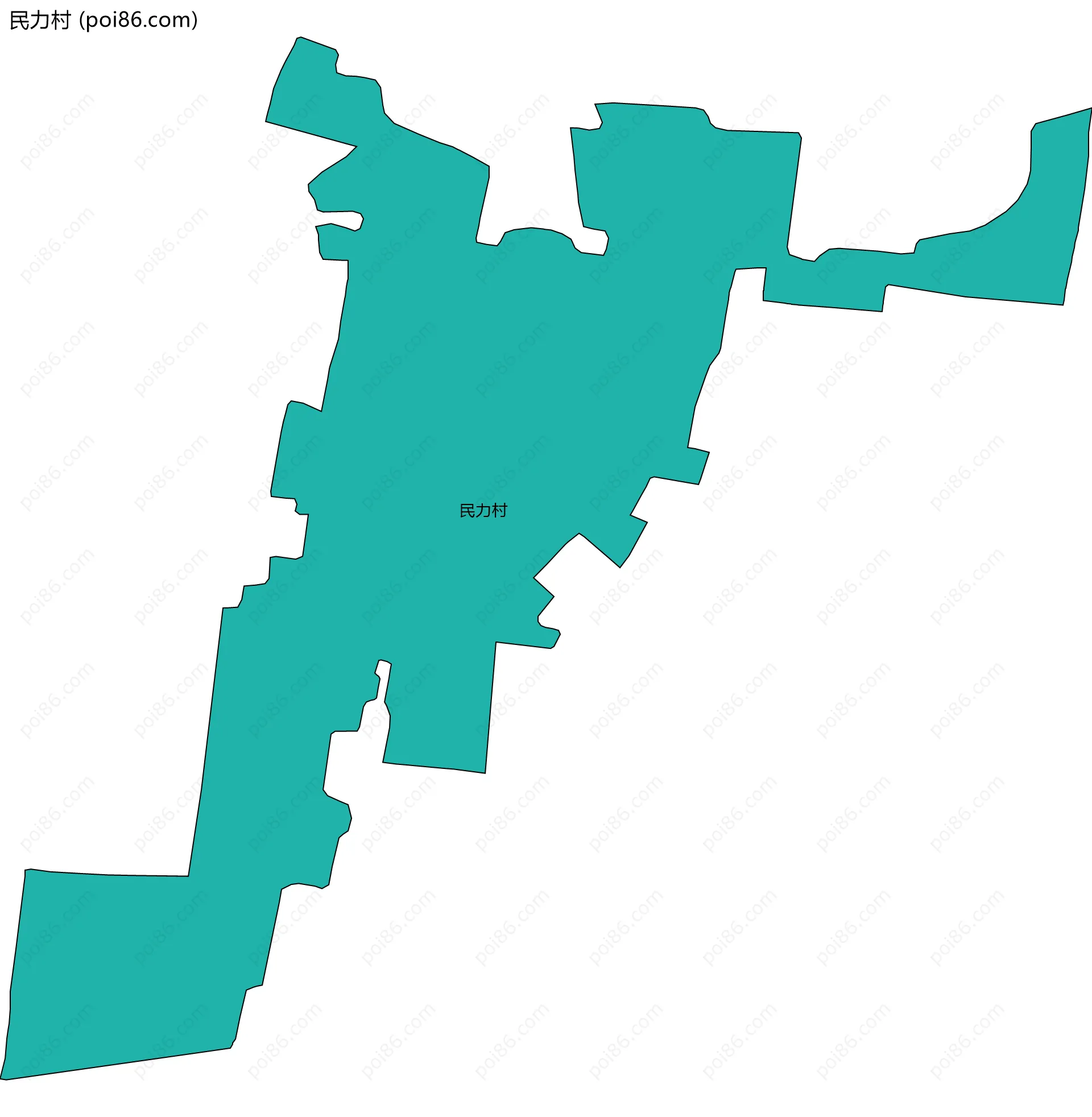 民力村边界地图
