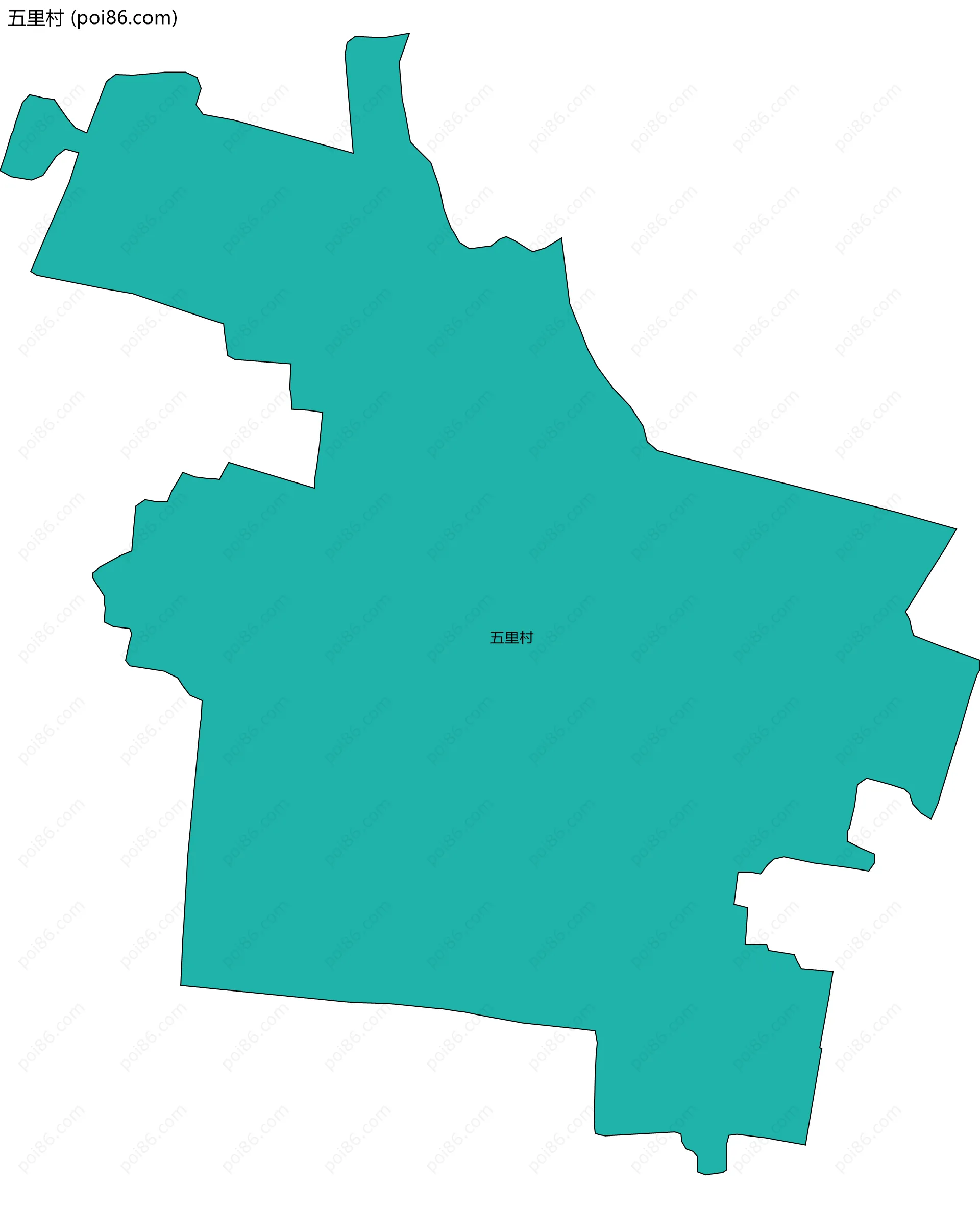 五里村边界地图