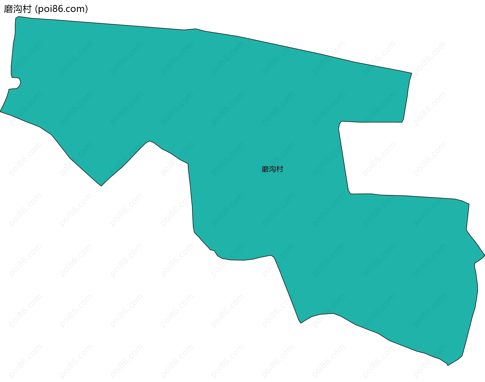 磨沟村边界地图