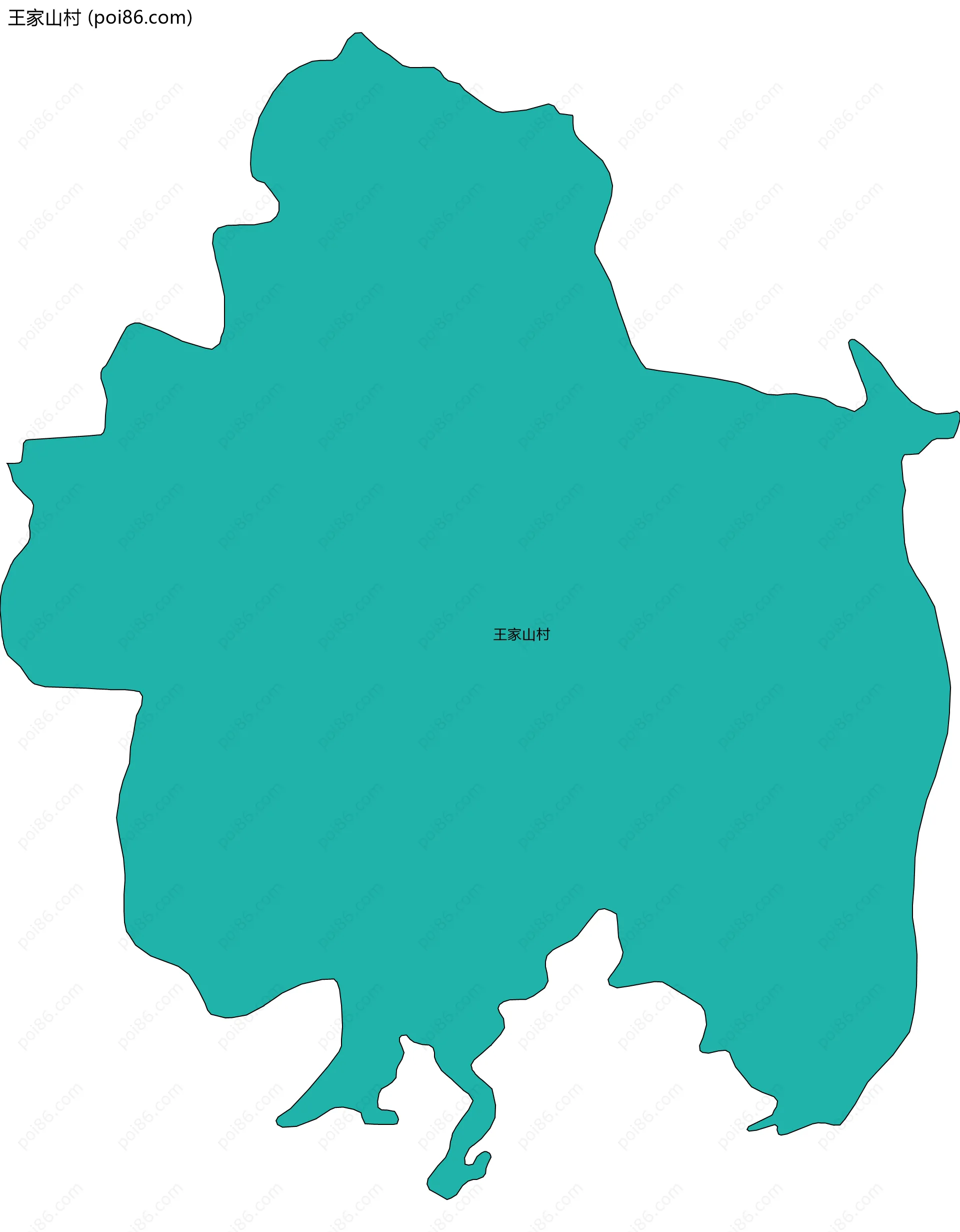 王家山村边界地图