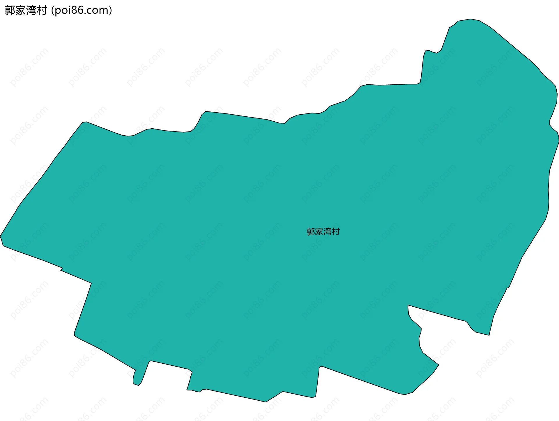 郭家湾村边界地图