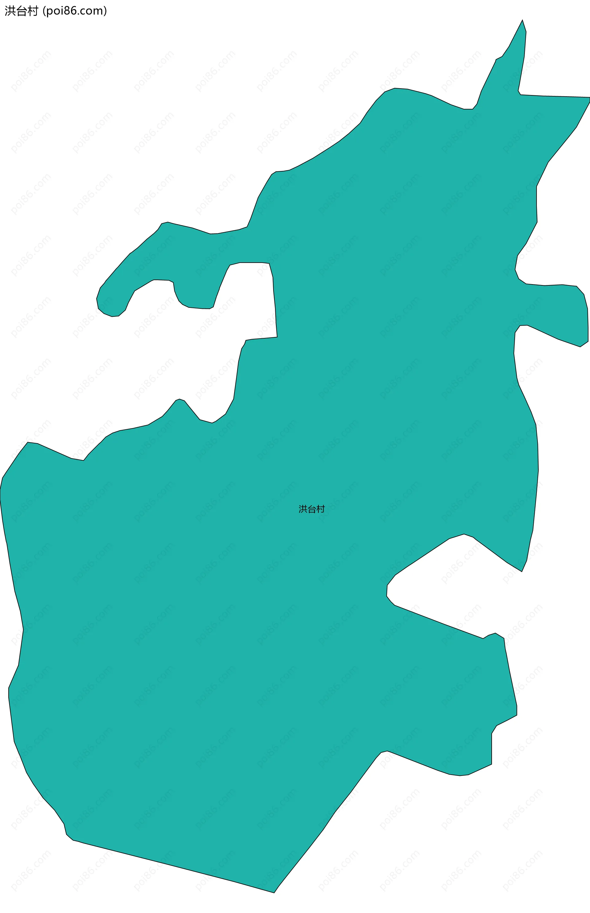 洪台村边界地图