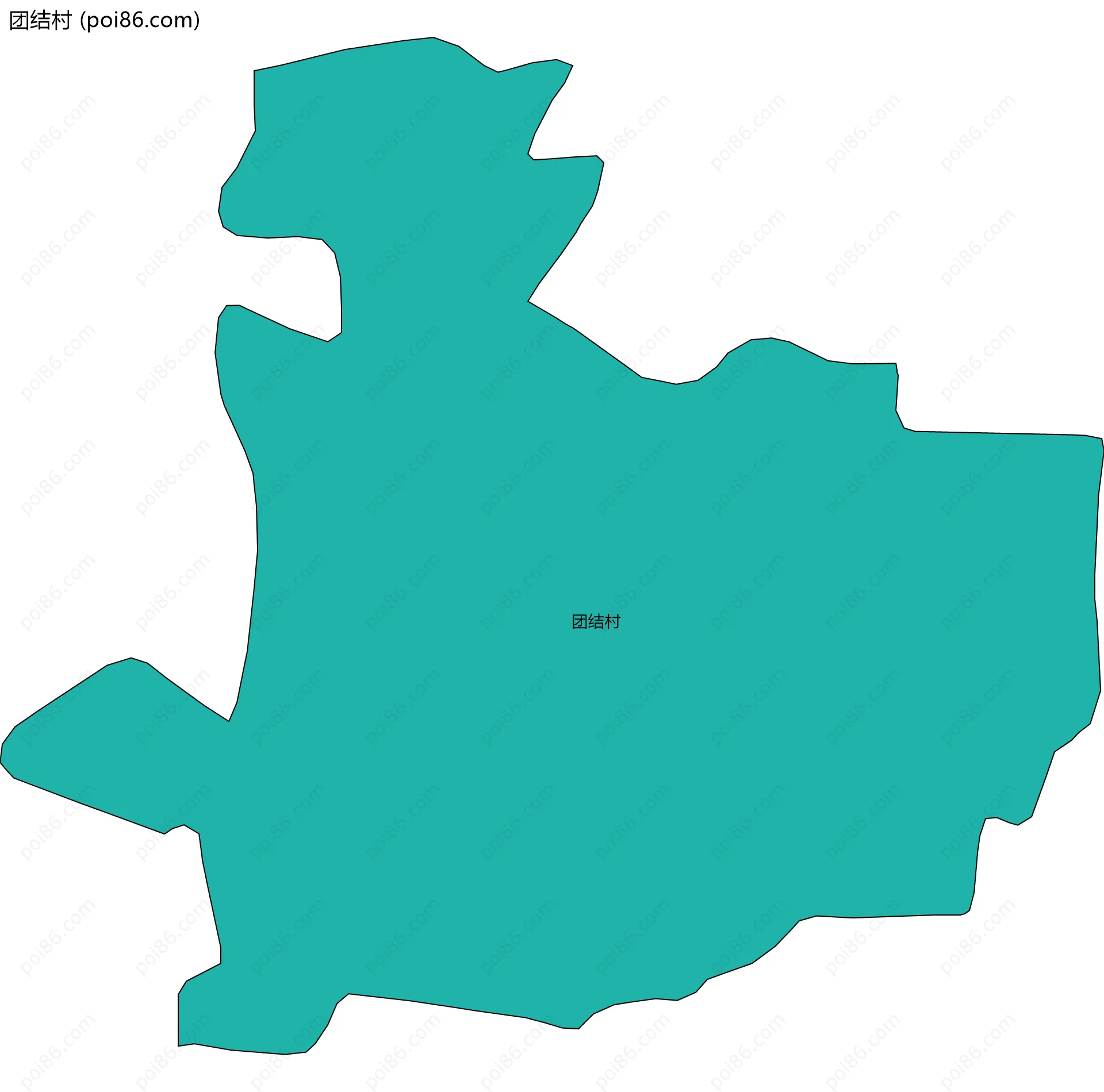 团结村边界地图